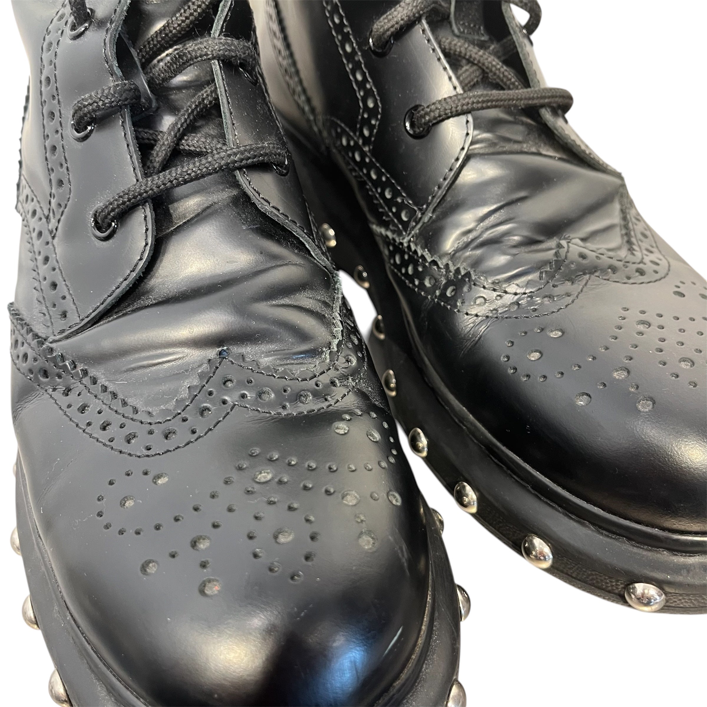 Alexander McQueen/Boots/EU 41/Leather/BLK/Studded Biker Boots view 4