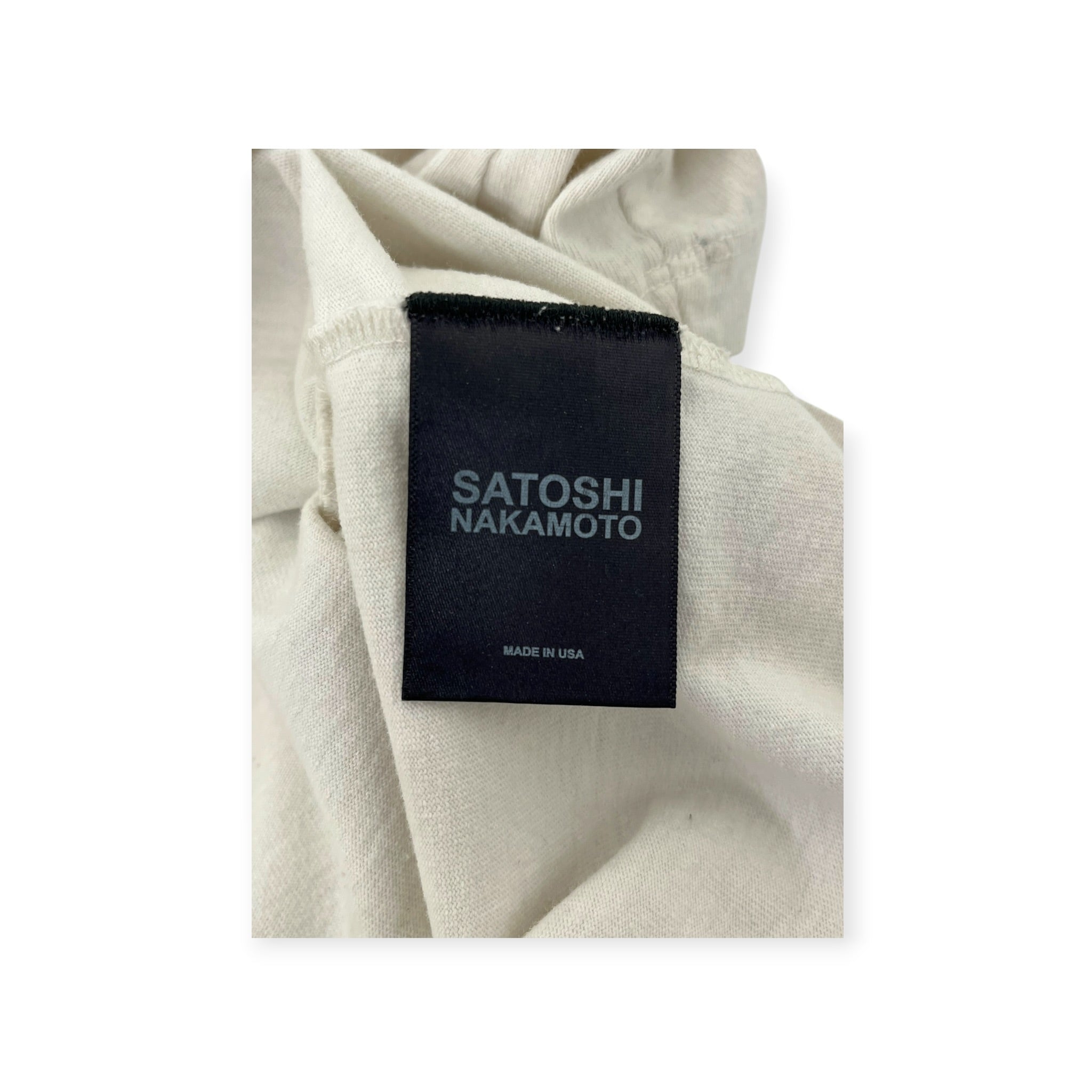 SATOSHI NAKAMOTO /T-Shirt/S/Cotton/WHT/CROPPED THRASHED TEE view 4