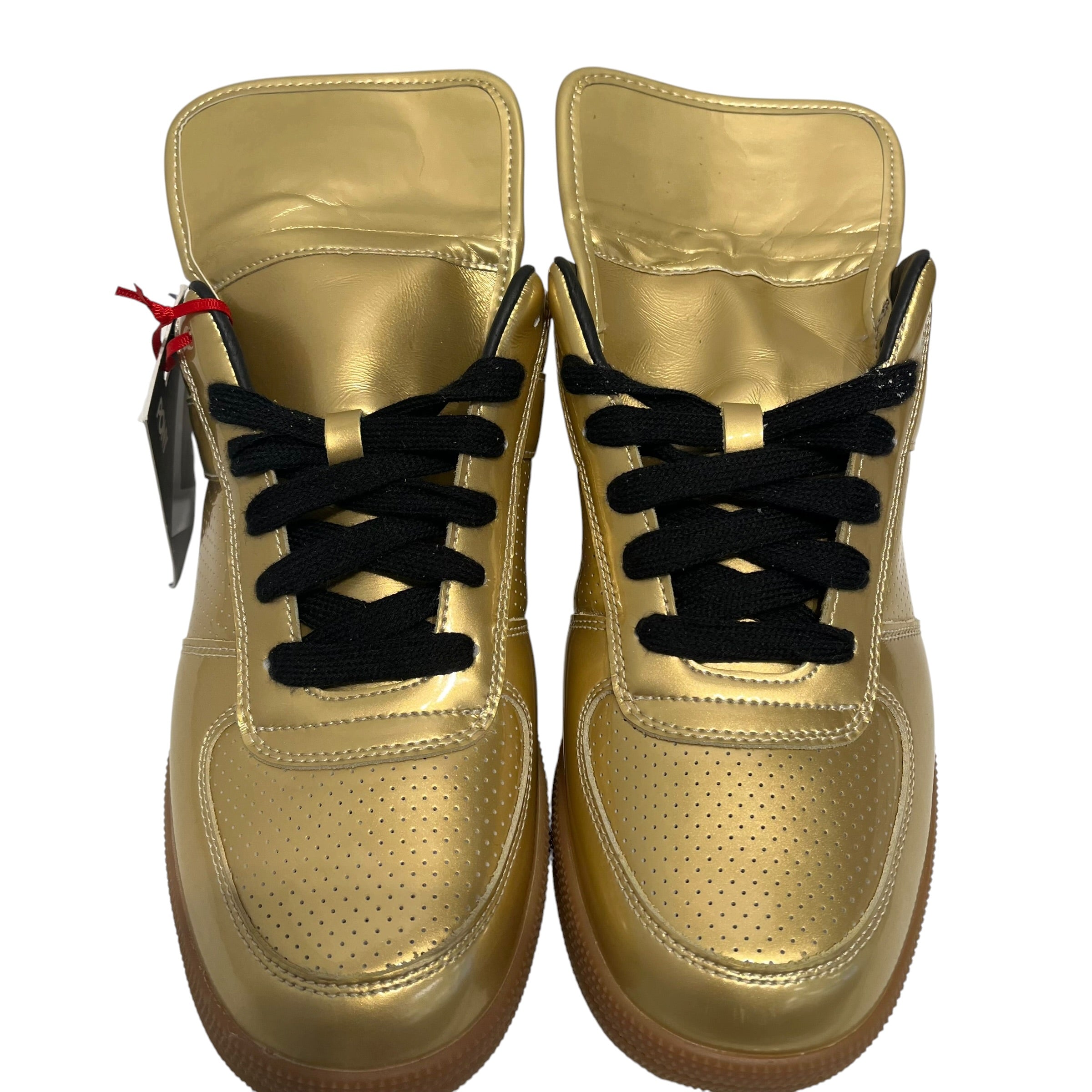 PONY/Low-Sneakers/US 11/Faux Leather/GLD/U-Tip/pony/all gold wih black view 8