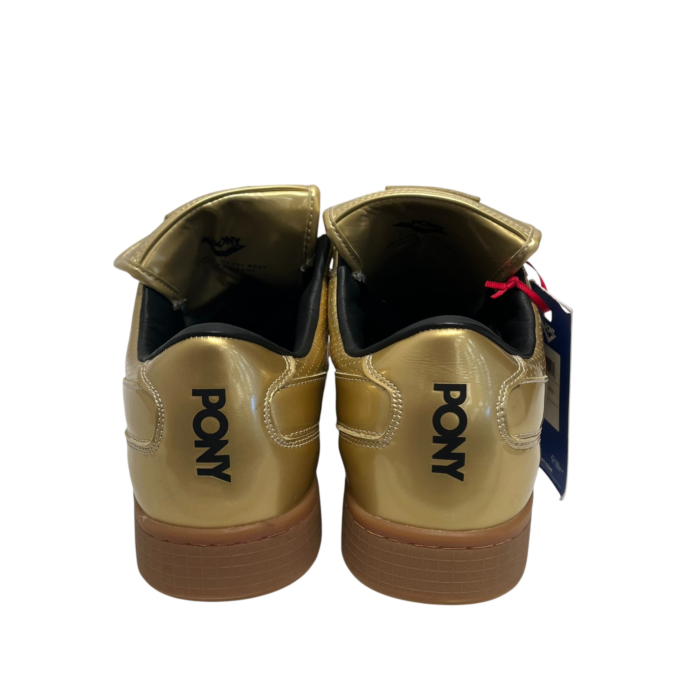 PONY/Low-Sneakers/US 11/Faux Leather/GLD/U-Tip/pony/all gold wih black view 6