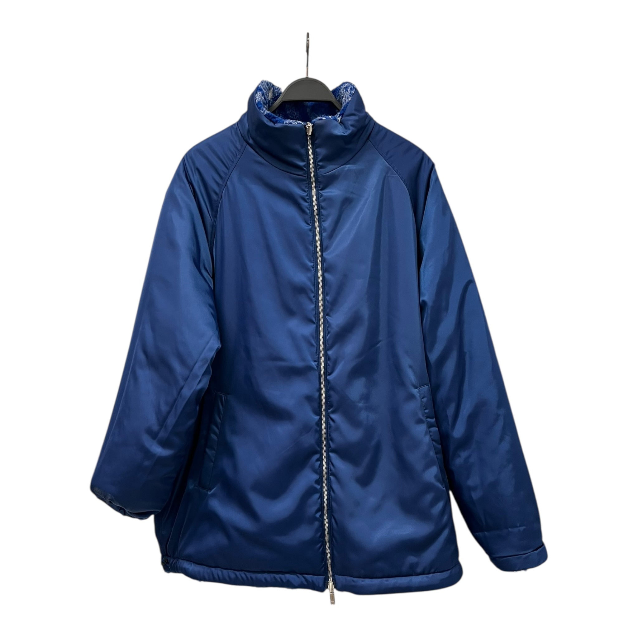 BURBERRY PRORSUM COLLECTION/Jacket/58/Wool/BLU/Plaid/check fleece zip up view 3