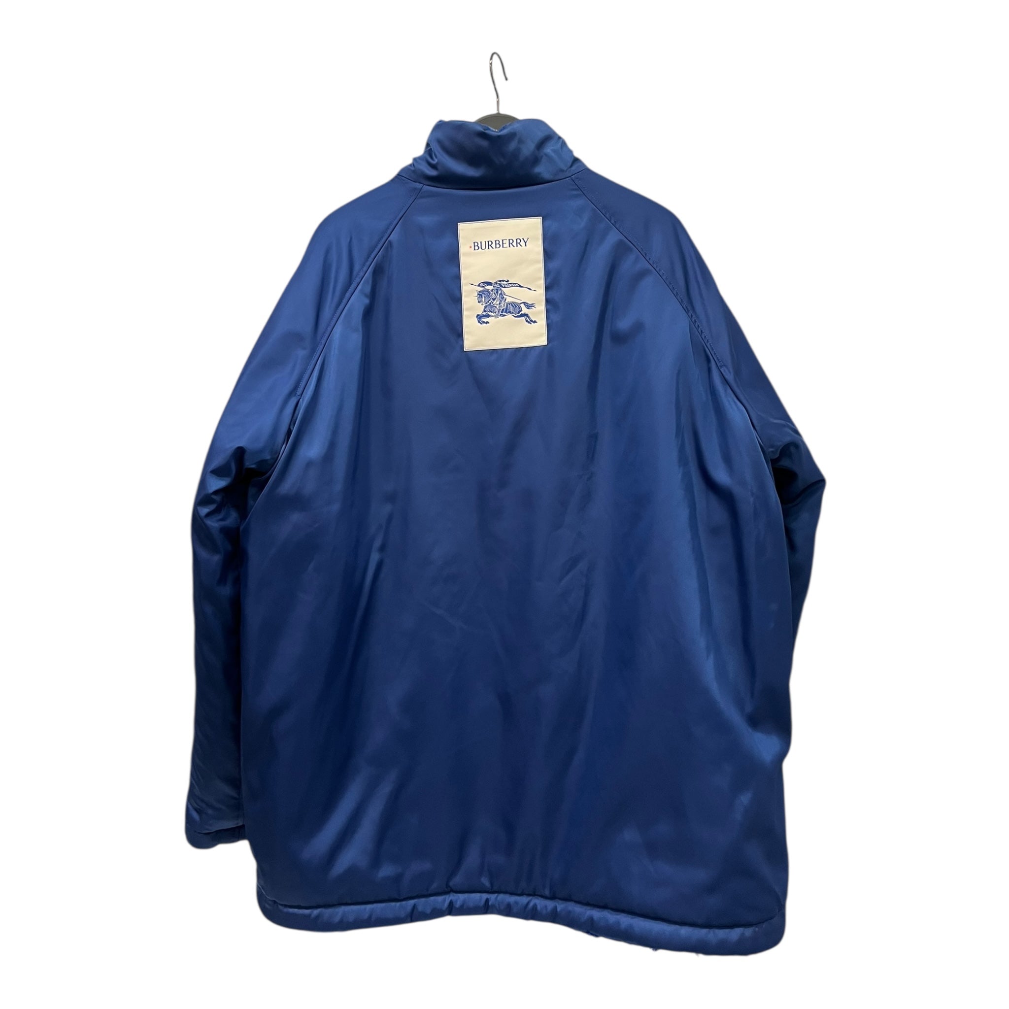 BURBERRY PRORSUM COLLECTION/Jacket/58/Wool/BLU/Plaid/check fleece zip up view 4