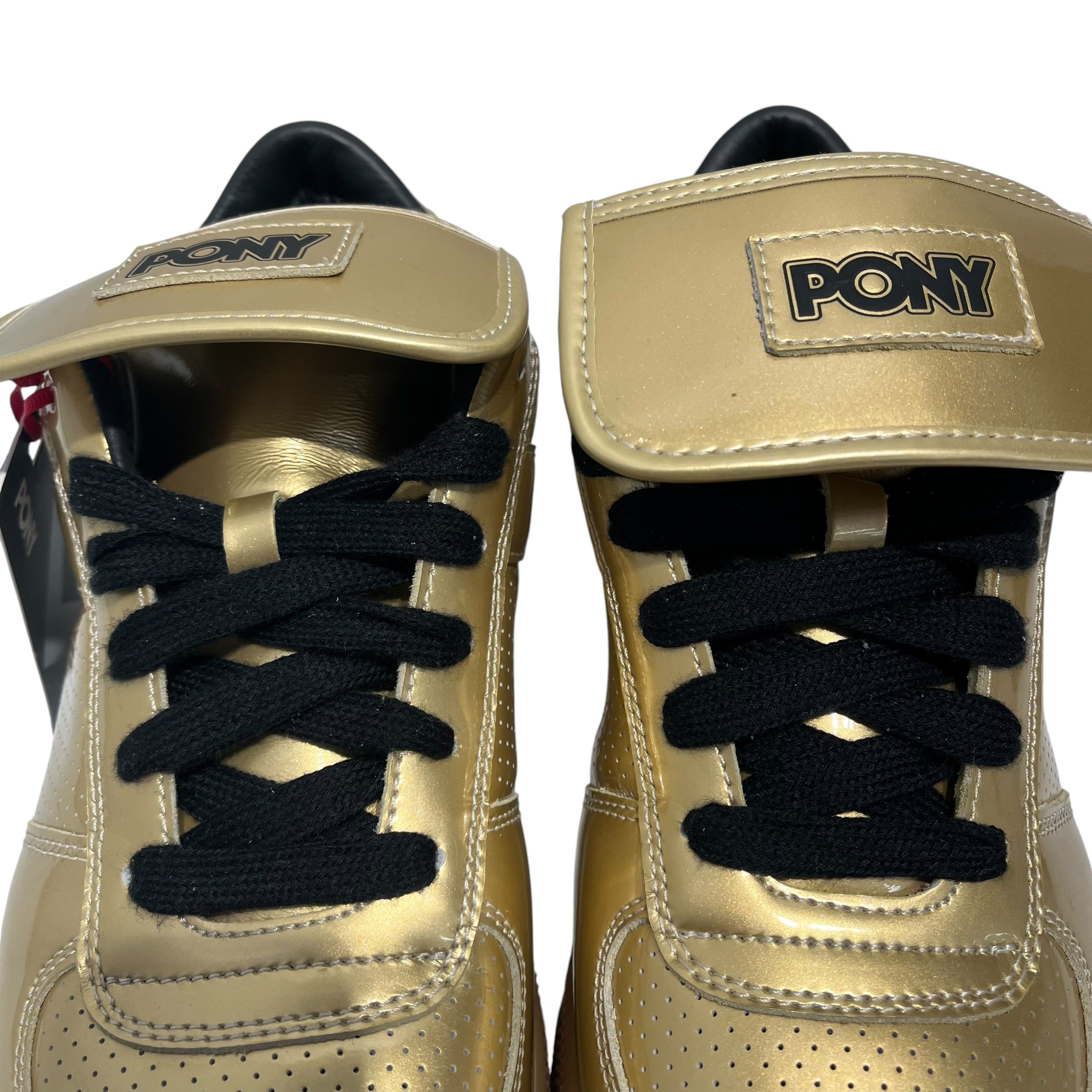 PONY/Low-Sneakers/US 11/Faux Leather/GLD/U-Tip/pony/all gold wih black view 7