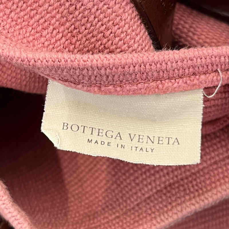 BOTTEGA VENETA/Tote Bag/Cotton/PNK/CANVAS BUCKLE STRAP