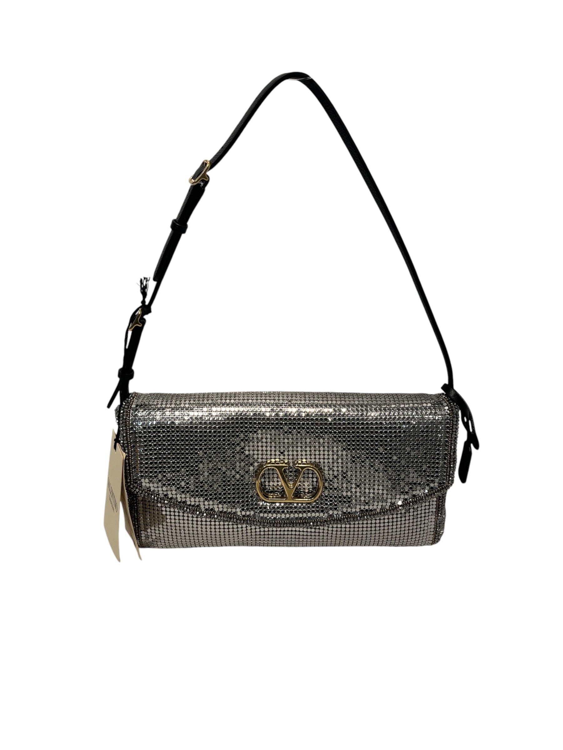 VALENTINO GARAVANI/Cross Body Bag/SLV/Metalic mesh view 1