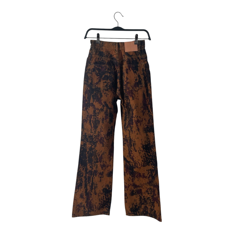 Acne Studios/Wide Leg Pants/30/All Over Print/Denim/BRW/BLEACH WASH SPLATTR EFFECT