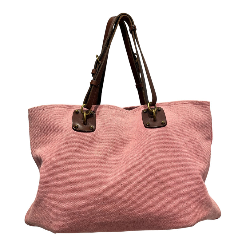 BOTTEGA VENETA/Tote Bag/Cotton/PNK/CANVAS BUCKLE STRAP