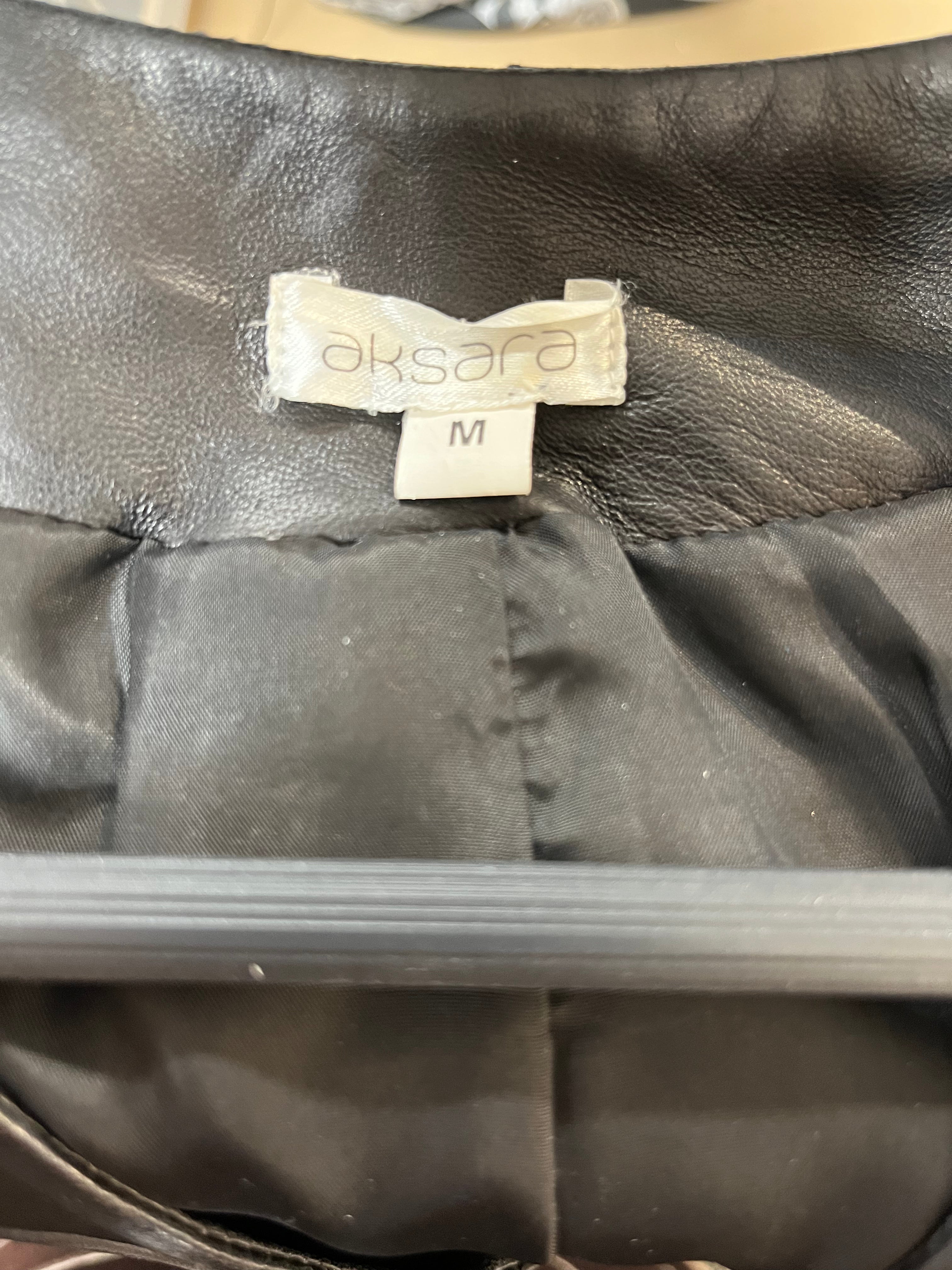 Aksara/Blouse/M/Leather/BLK/ view 3