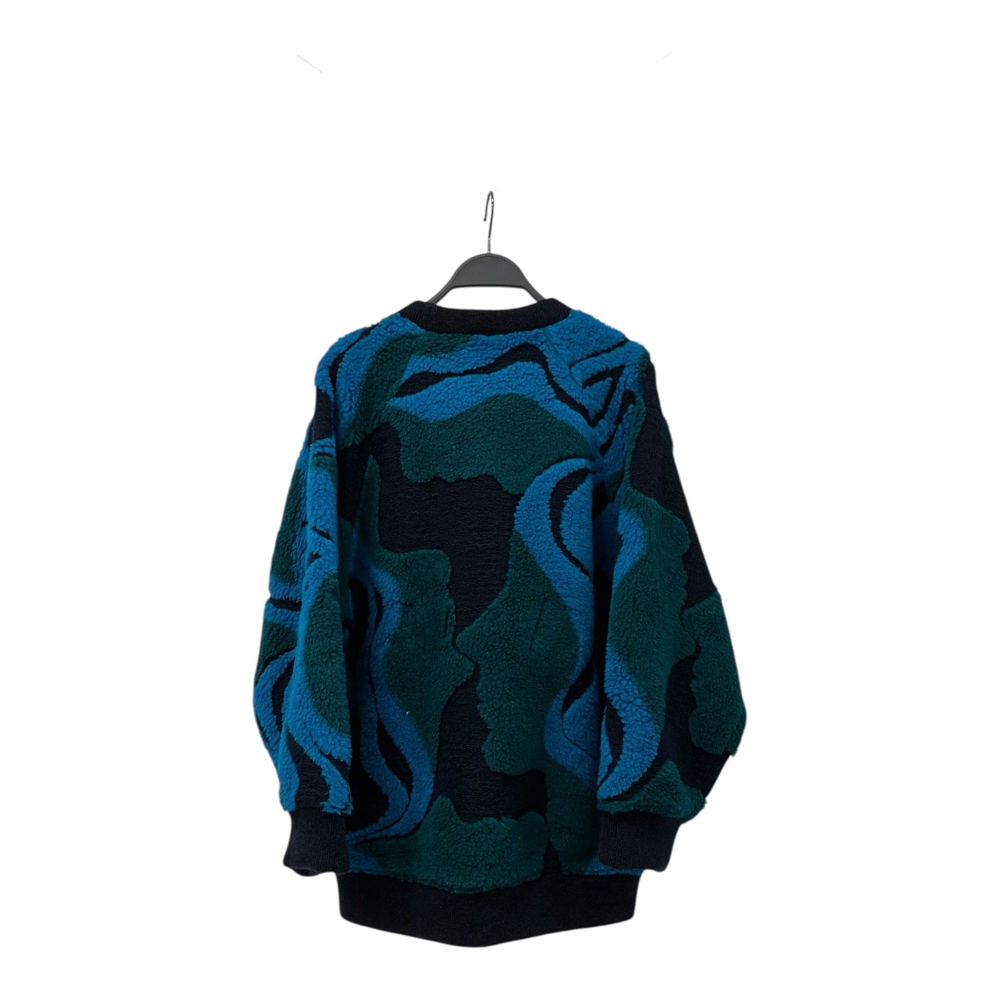 Chloe/Sweater/S/All Over Print/Wool/MLT/OVRSZD ABSTRACT FACES BLU/GRN view 2