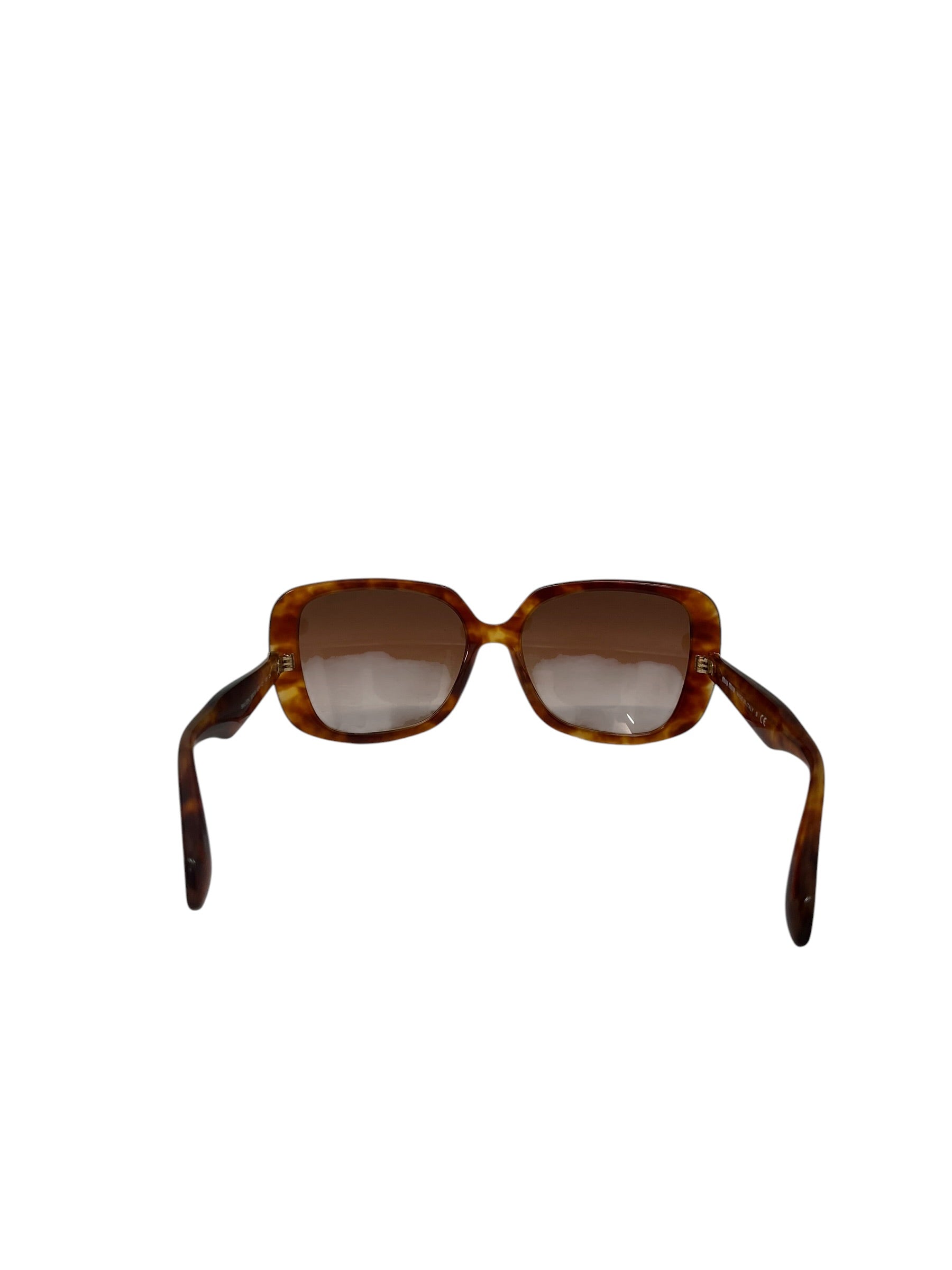 MIU MIU/Sunglasses/All Over Print/Tortoiseshell Pattern/BRW/Wellington/SQUARE RIMMED TORTOISE SHELL view 3