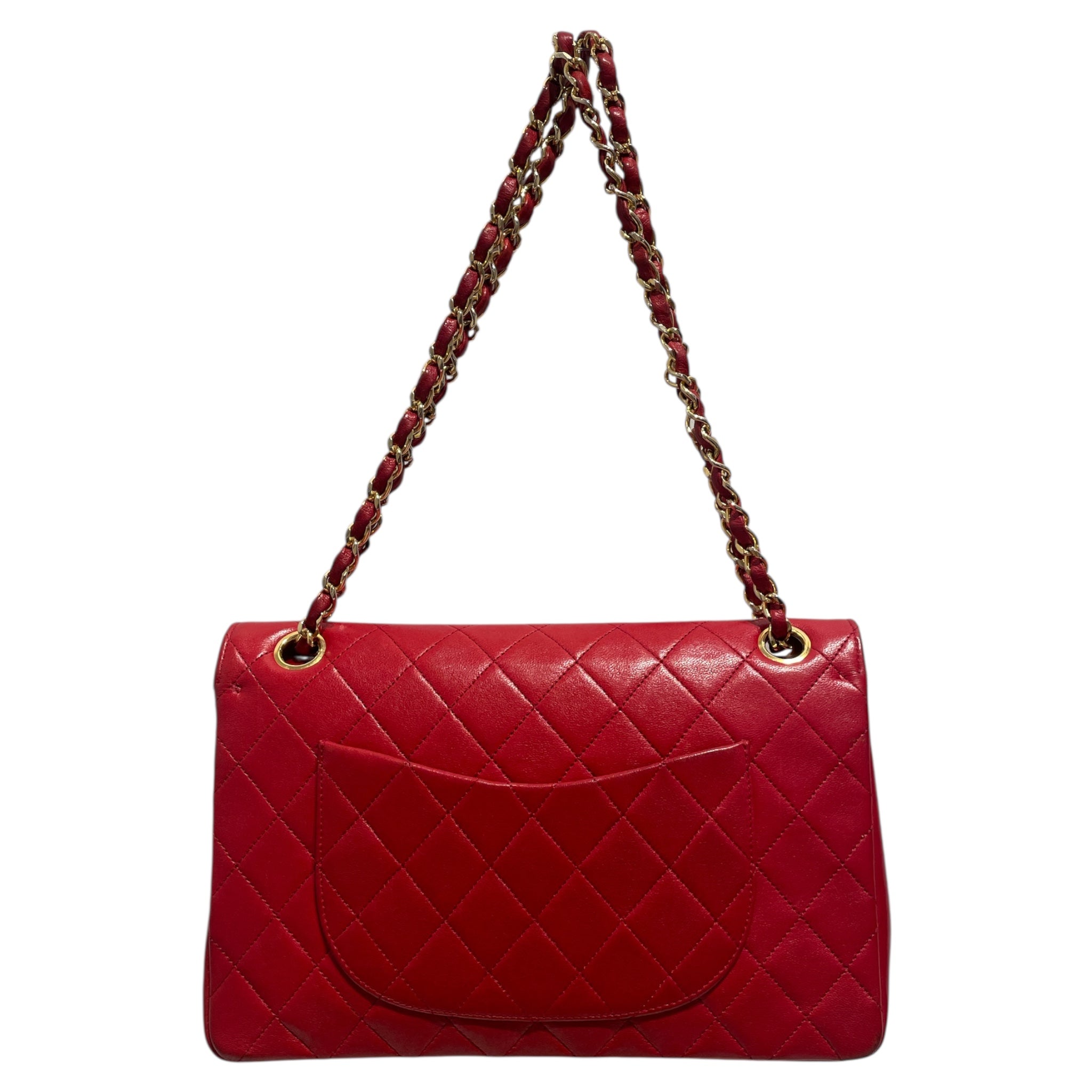CHANEL/Cross Body Bag/Leather/RED/CHANEL TIMELESS FLAP view 2