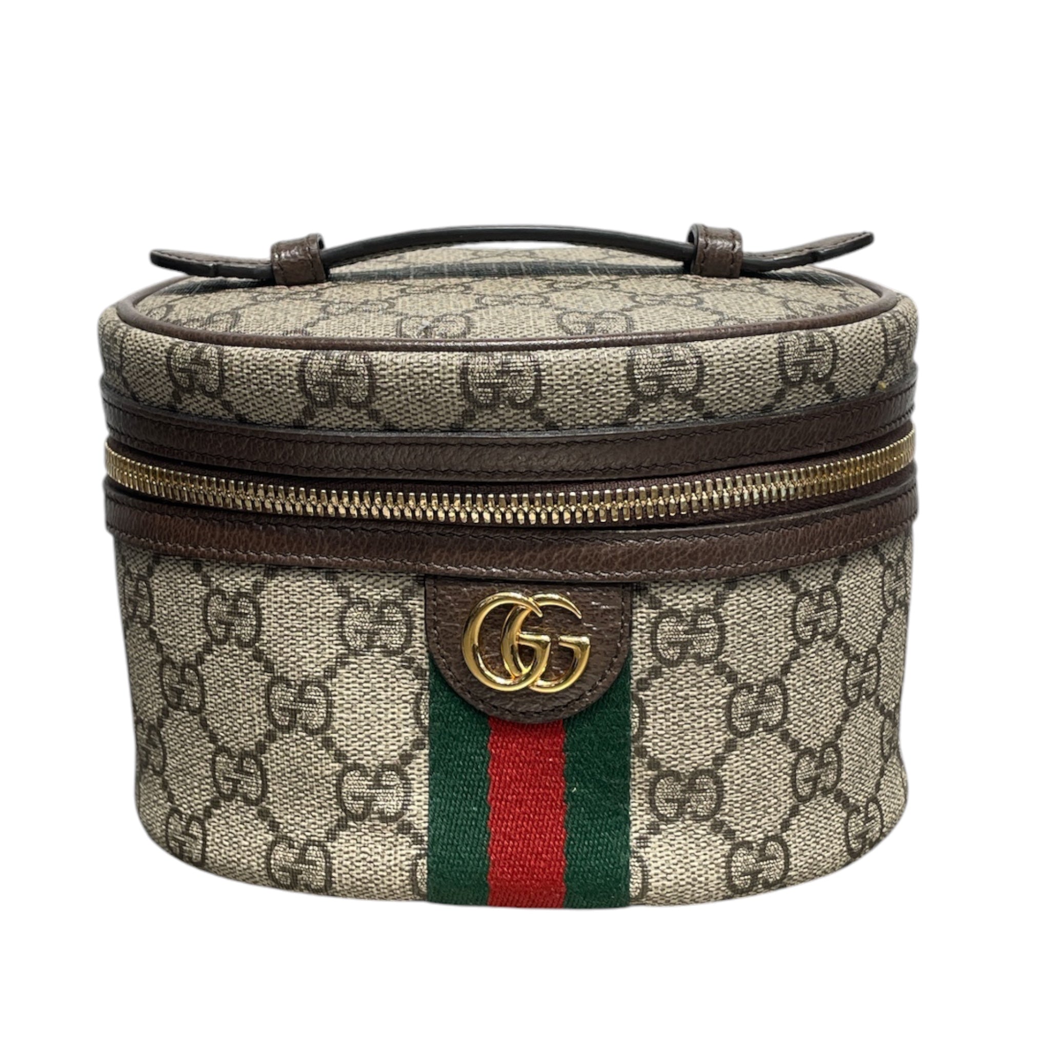GUCCI/Hand Bag/Monogram/Leather/BRW/SMALL VANITY BAG view 1