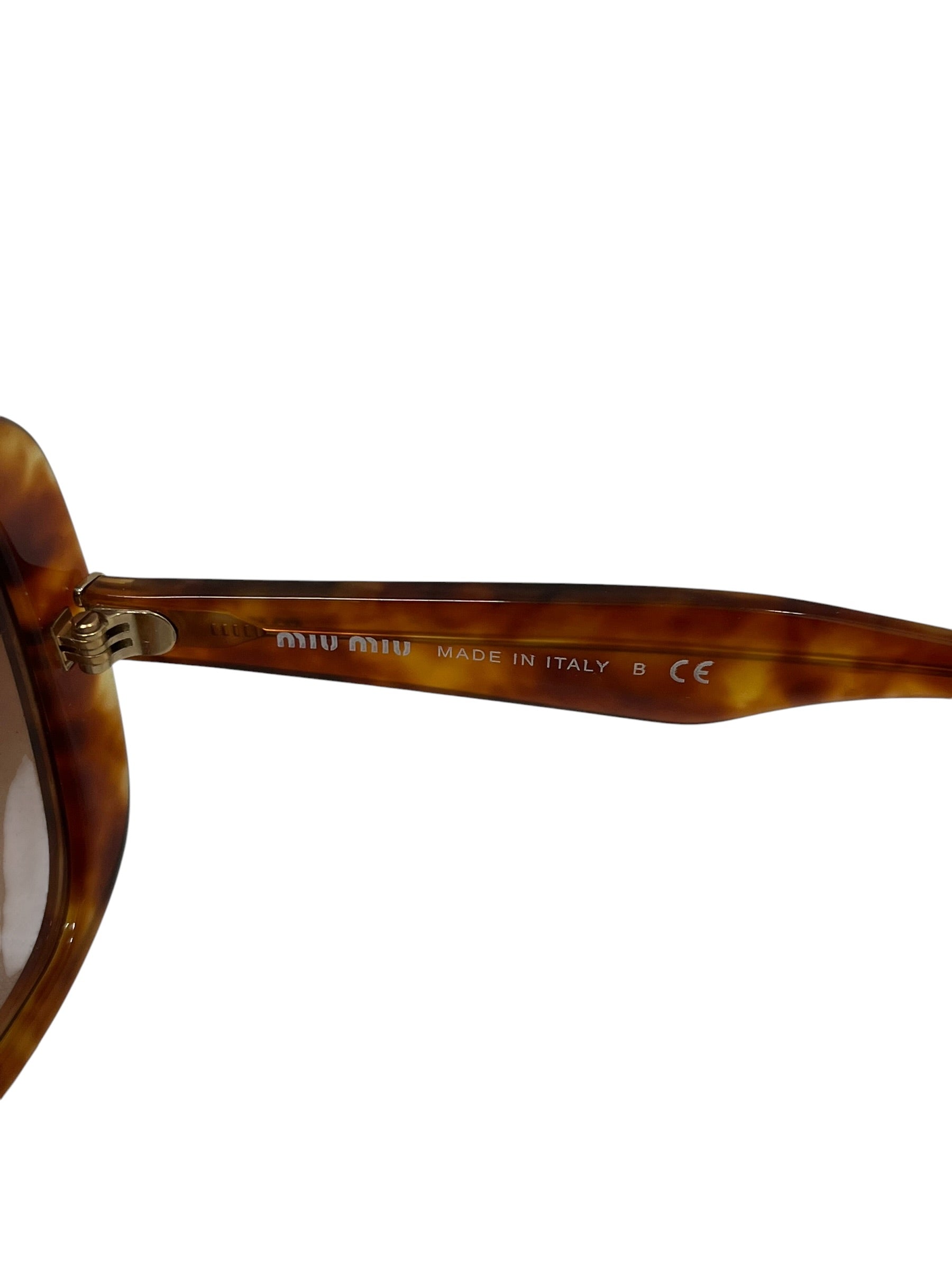 MIU MIU/Sunglasses/All Over Print/Tortoiseshell Pattern/BRW/Wellington/SQUARE RIMMED TORTOISE SHELL view 4