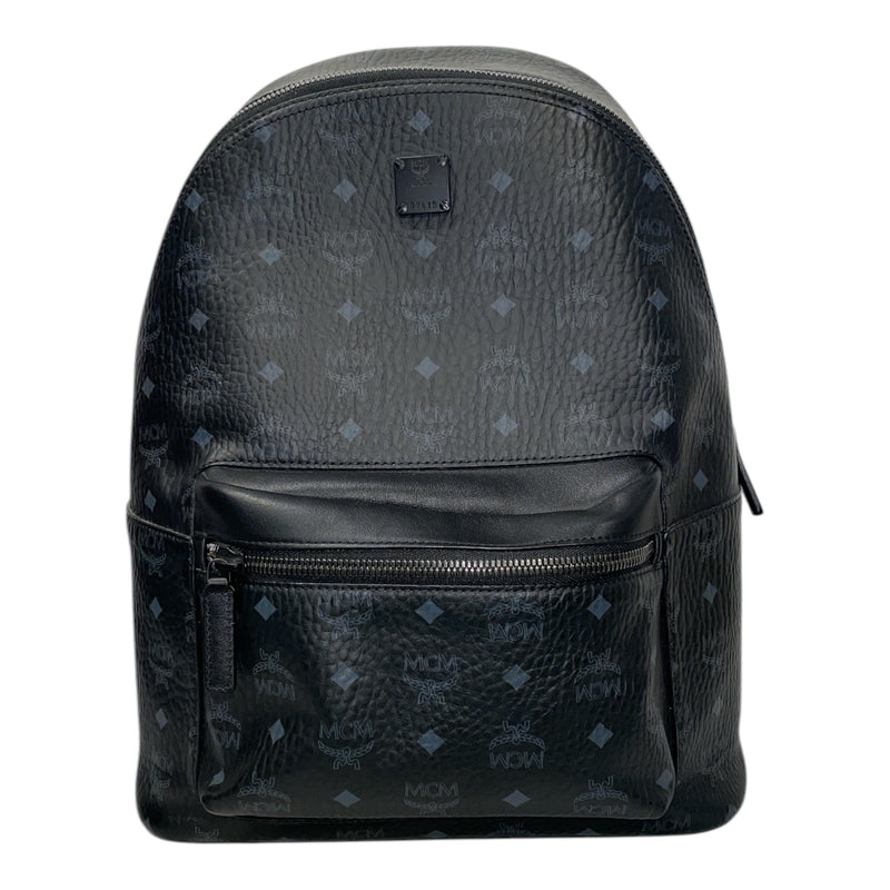 MCM/Backpack/Monogram/Leather/BLK/Stark