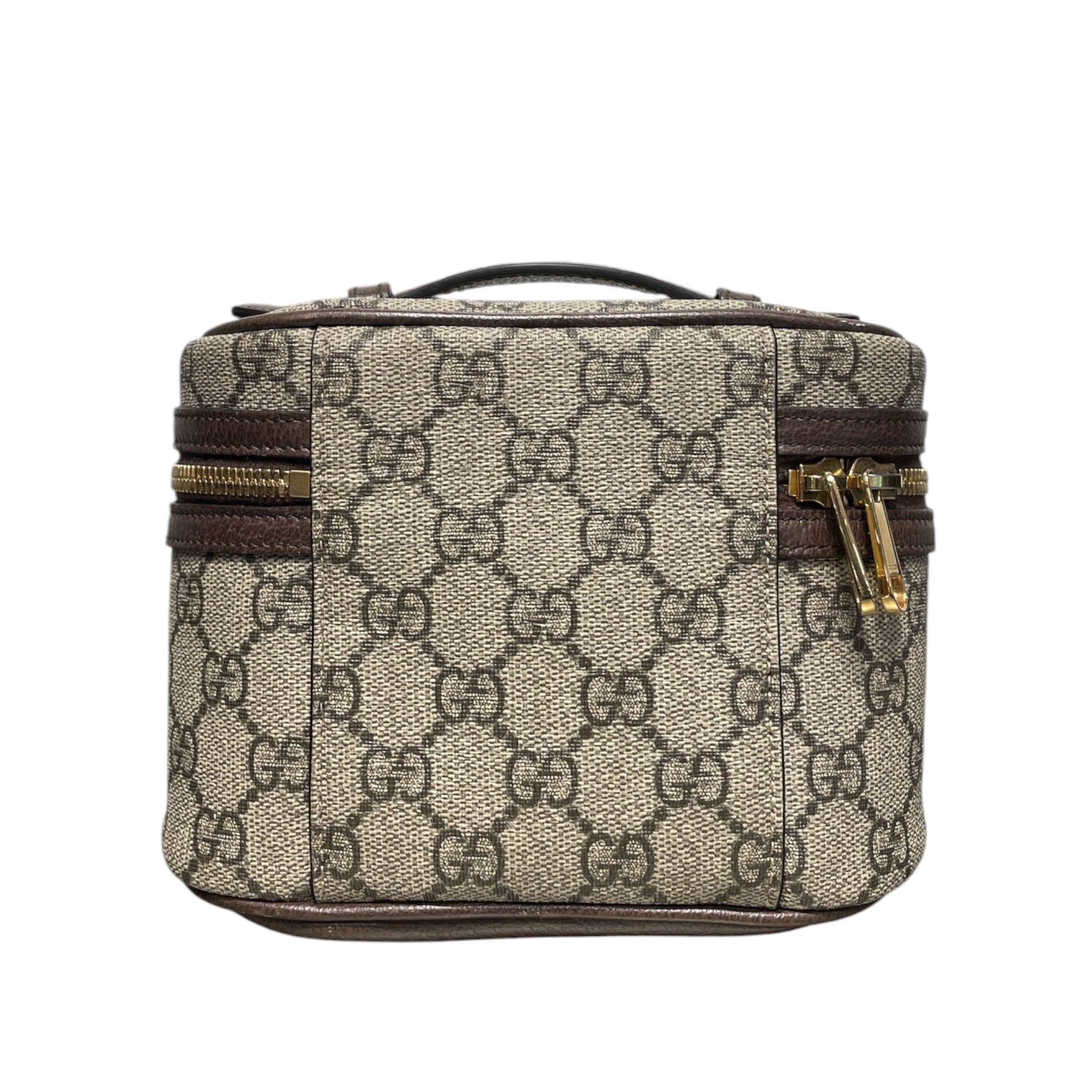 GUCCI/Hand Bag/Monogram/Leather/BRW/SMALL VANITY BAG view 2