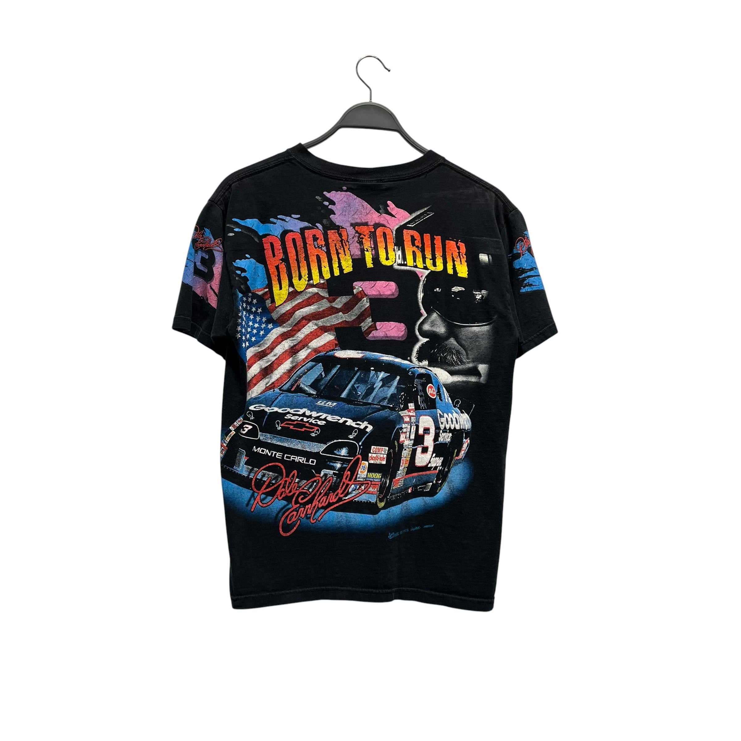 VINTAGE/T-Shirt/M/Cotton/BLK/All Over Print/AOP DALE EARNHART view 1