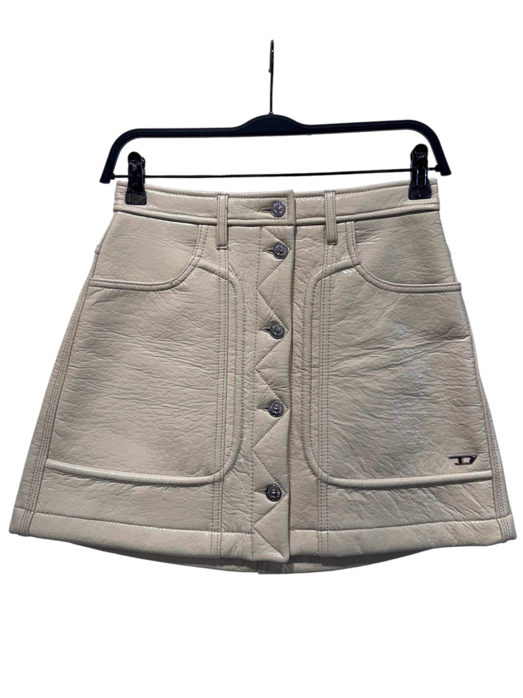 DIESEL/Skirt/24/WHT/diesel viscose mini skirt view 1