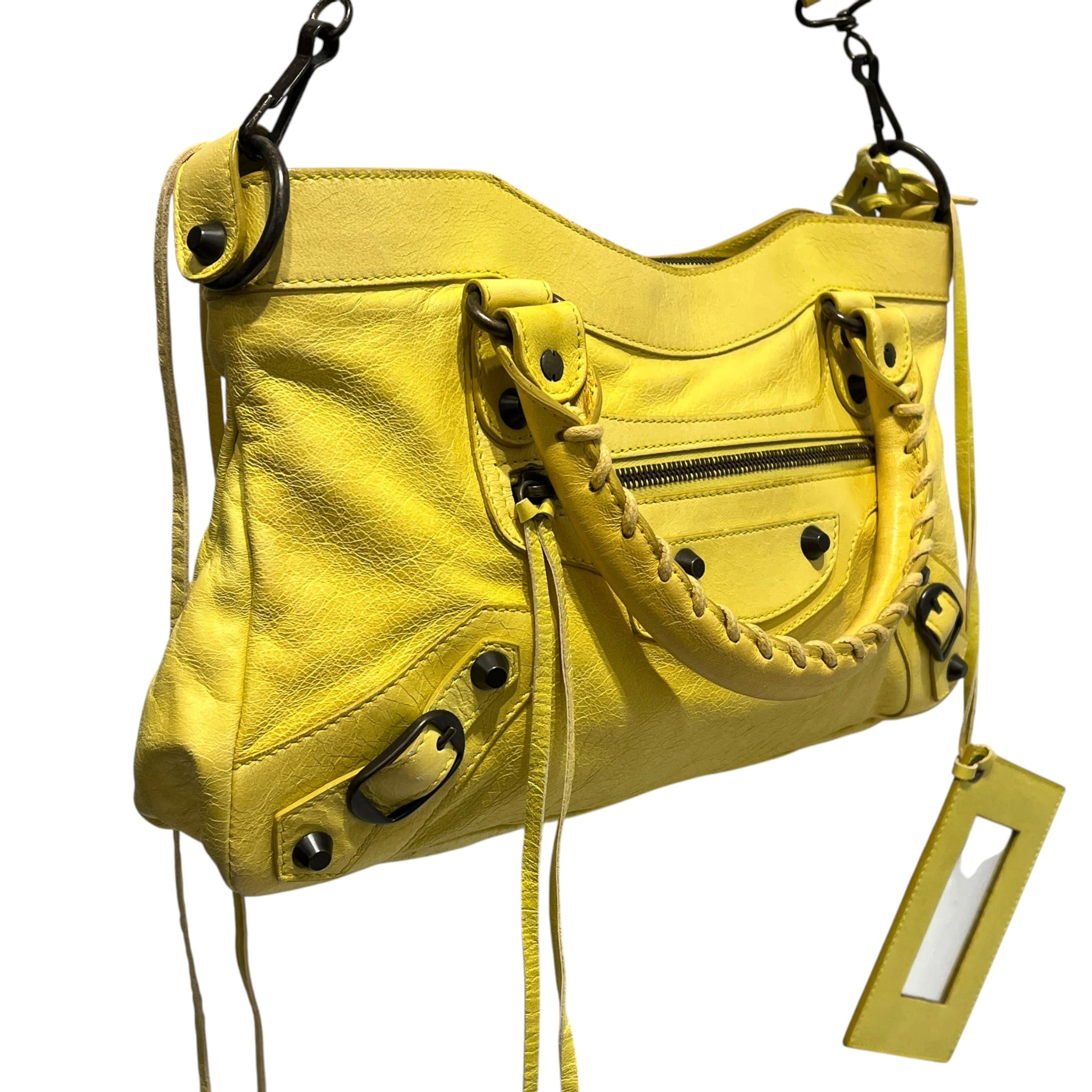 BALENCIAGA/Hand Bag/Leather/YEL/city classic small view 6