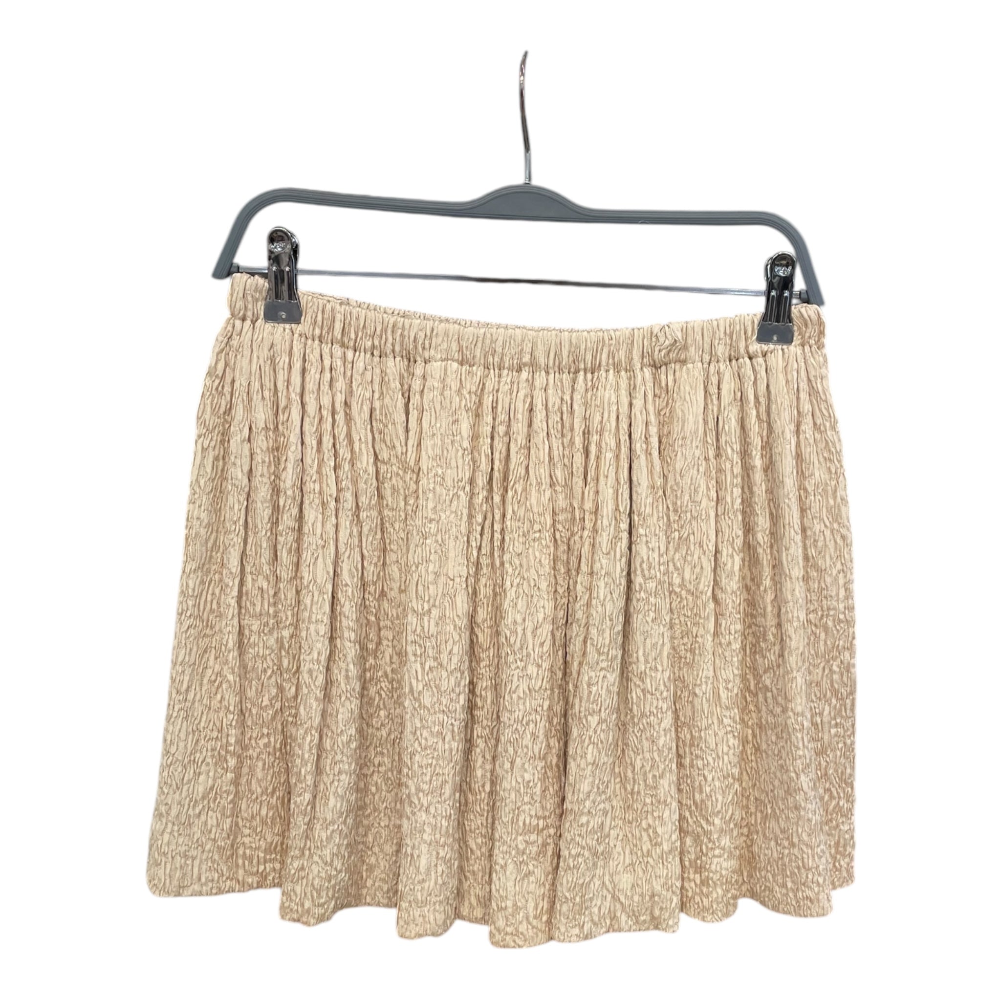 MIU MIU/Skirt/42/Silk/GLD/Ruched Mini Skirt - Elastic view 1
