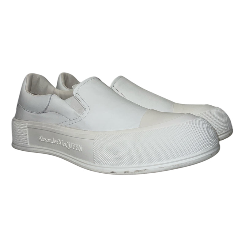 Alexander McQueen/Low-Sneakers/EU 46.5/Leather/WHT/Deck Skate