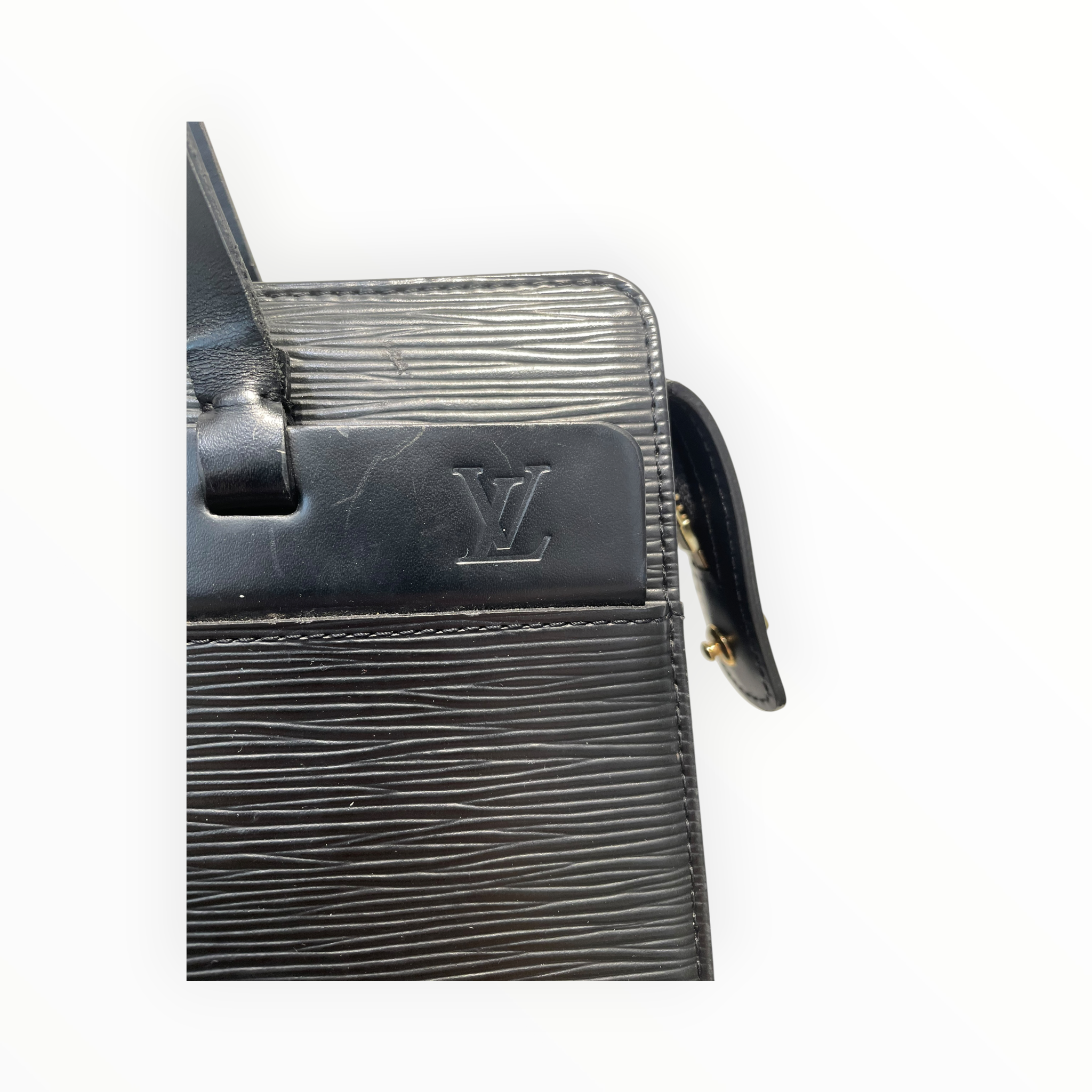 LOUIS VUITTON/Tote Bag/Leather/BLK/CROISETTE PM view 3