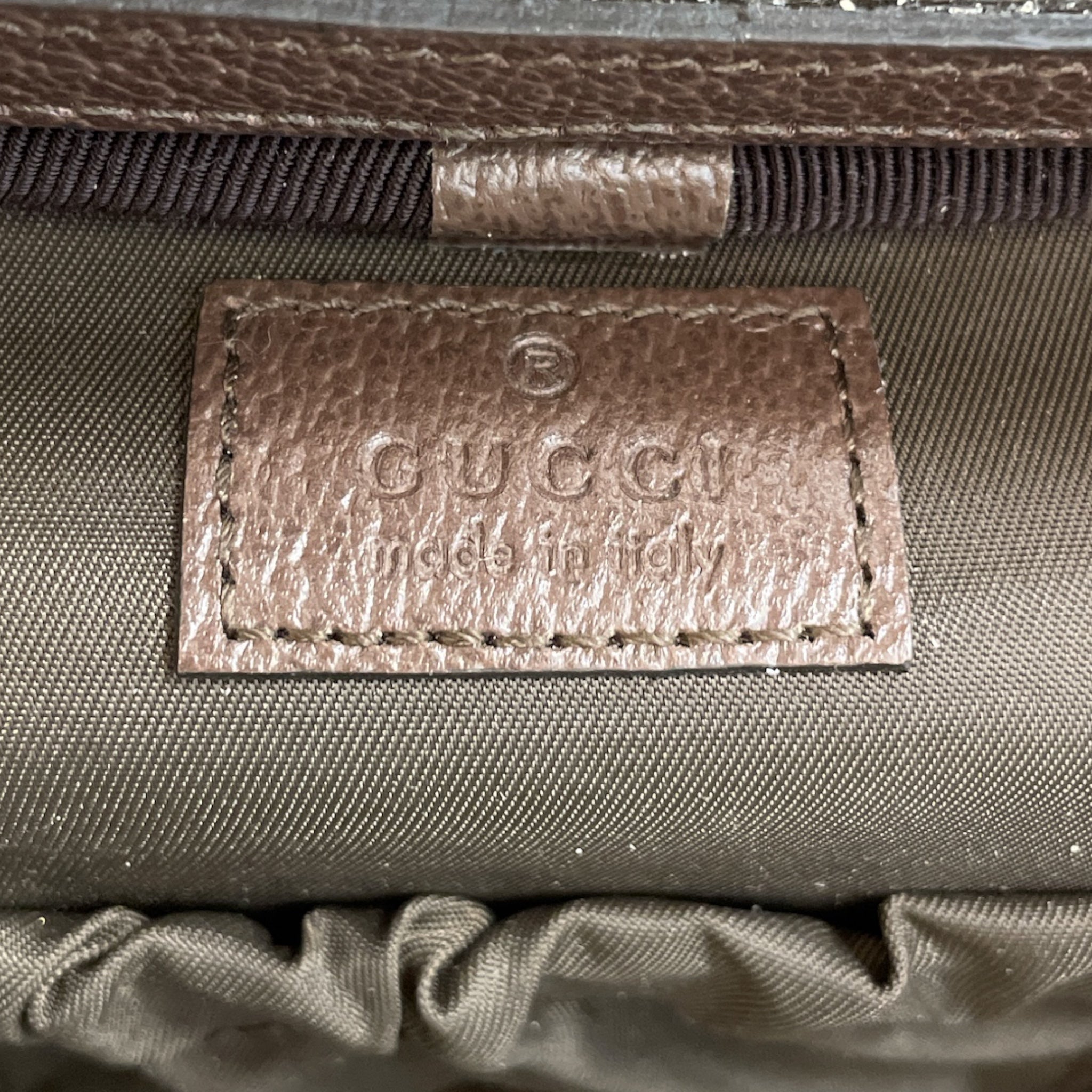 GUCCI/Hand Bag/Monogram/Leather/BRW/SMALL VANITY BAG view 5