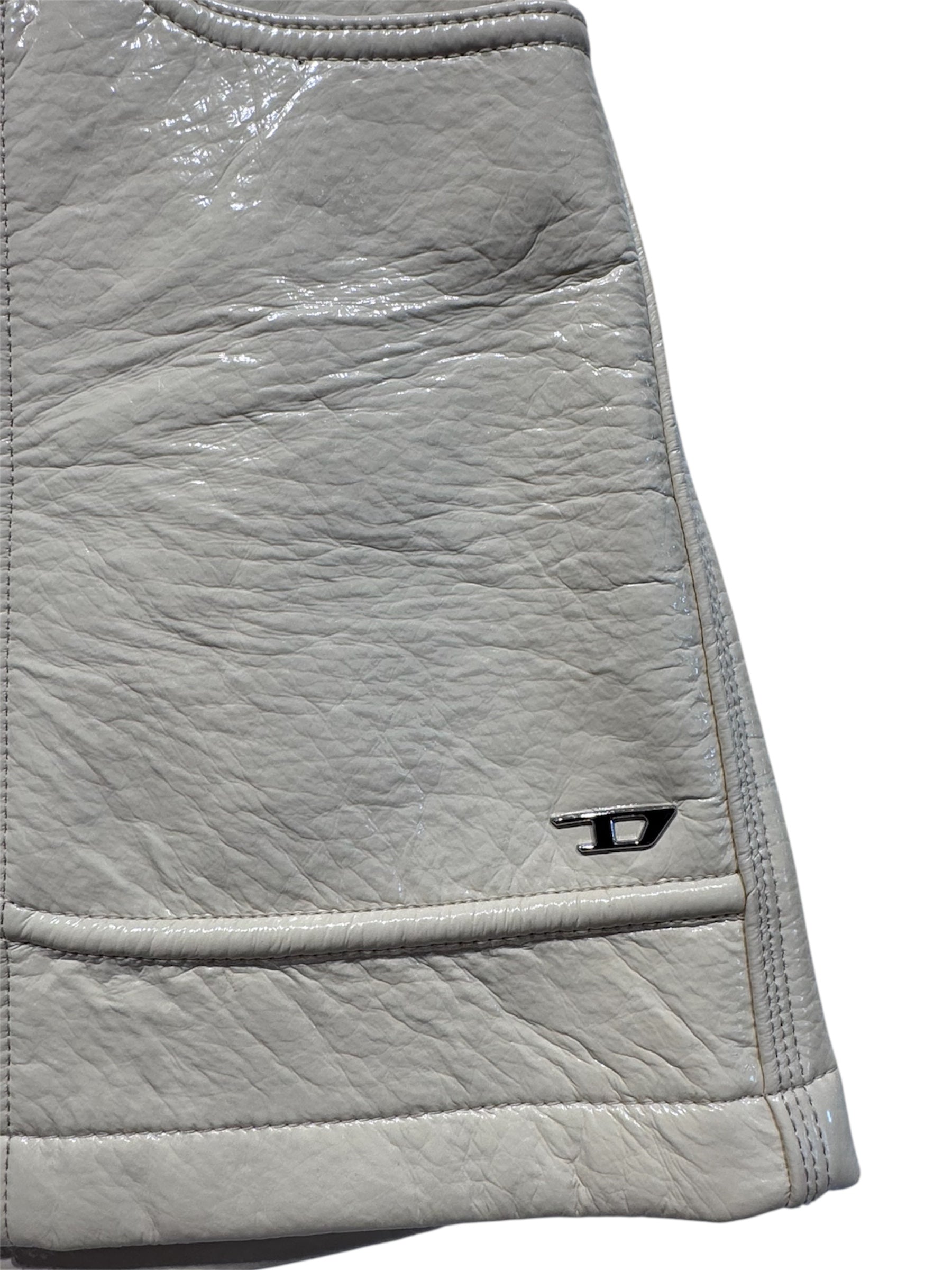 DIESEL/Skirt/24/WHT/diesel viscose mini skirt view 3