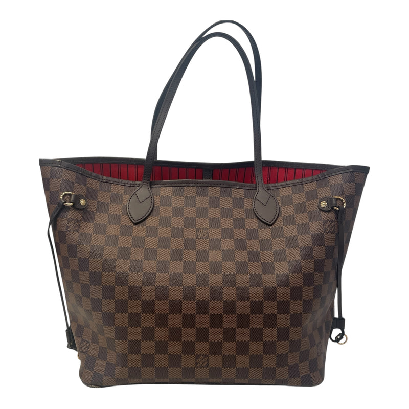 LOUIS VUITTON/Tote Bag/L/Monogram/Leather/BRW/Neverfull MM Damier
