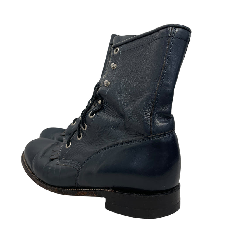 Justin BOOTS/Western Boots/US 7.5/Leather/BLK/