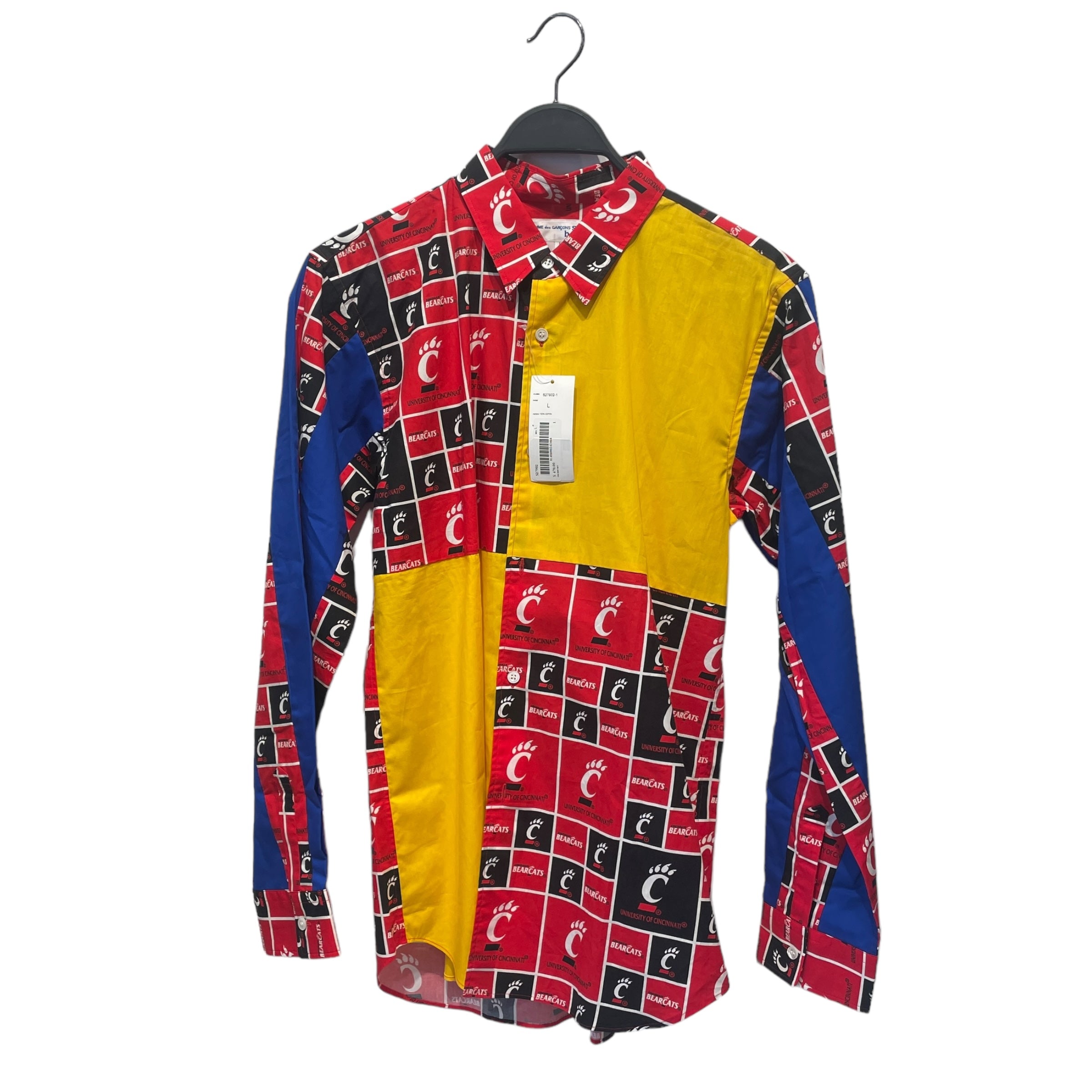 COMME des GARCONS SHIRT BOYS/LS Shirt/L/Cotton/RED/All Over Print/YELLOW SQUARES view 1