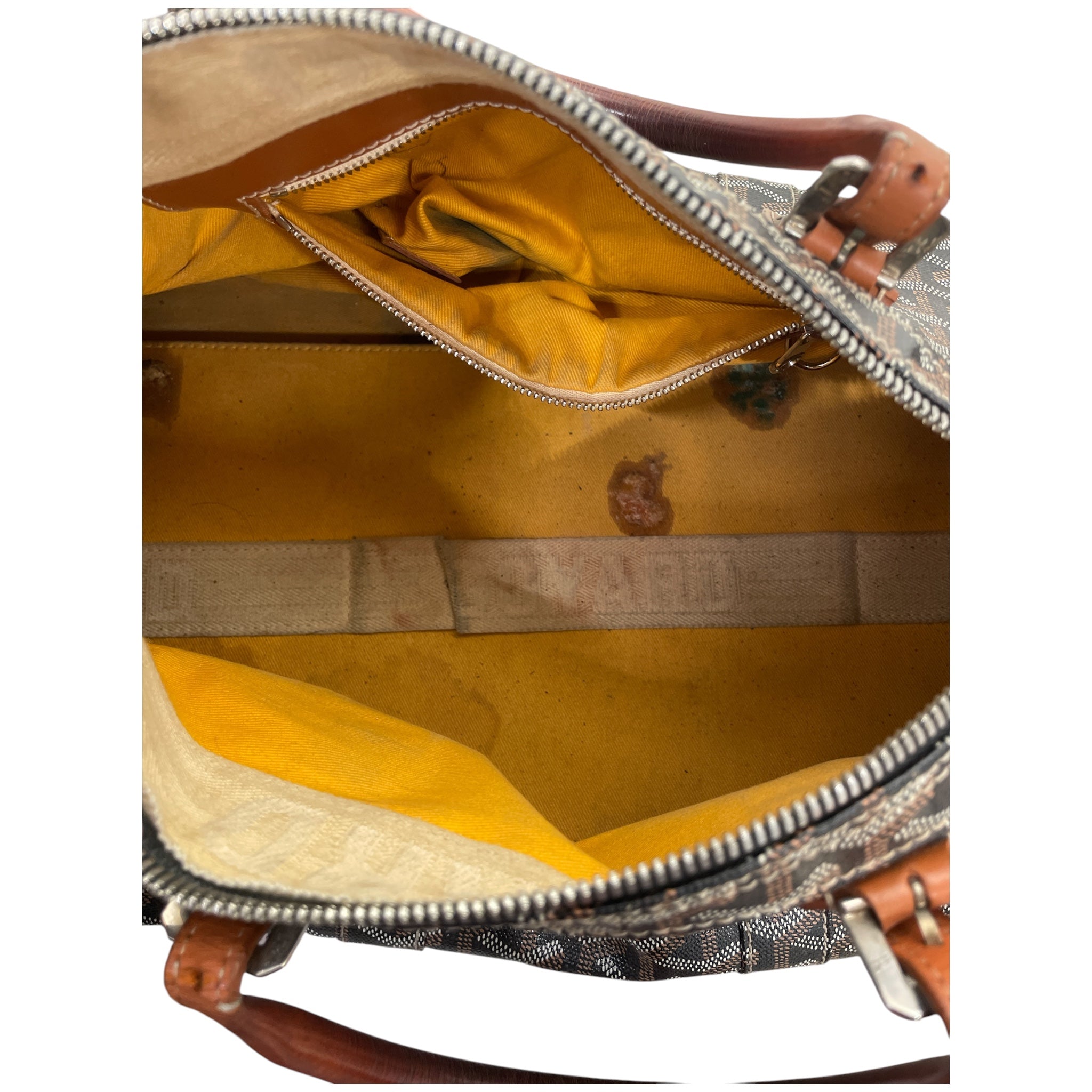 GOYARD/Boston Bag/Monogram/Leather/BRW/CROISIERE view 5