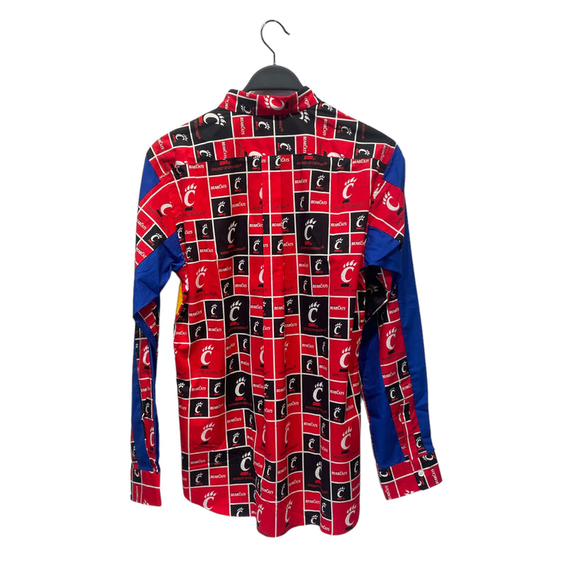 COMME des GARCONS SHIRT BOYS/LS Shirt/L/Cotton/RED/All Over Print/YELLOW SQUARES