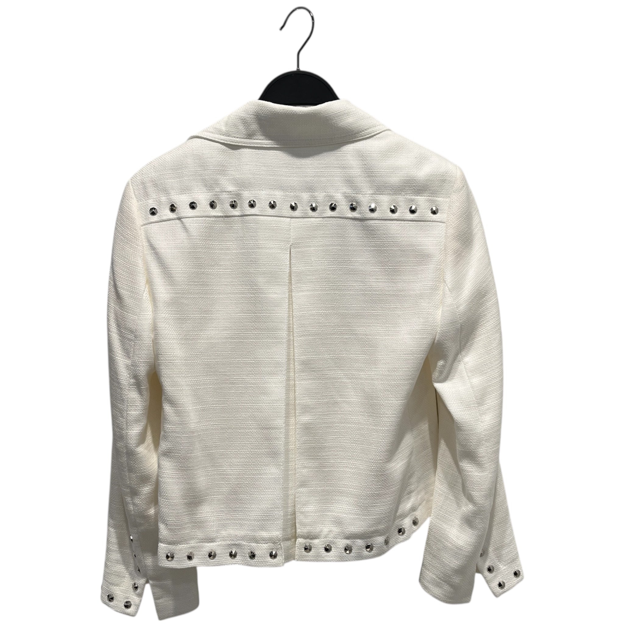 AKRIS punto/Jacket/4/Cotton/WHT/studed view 2