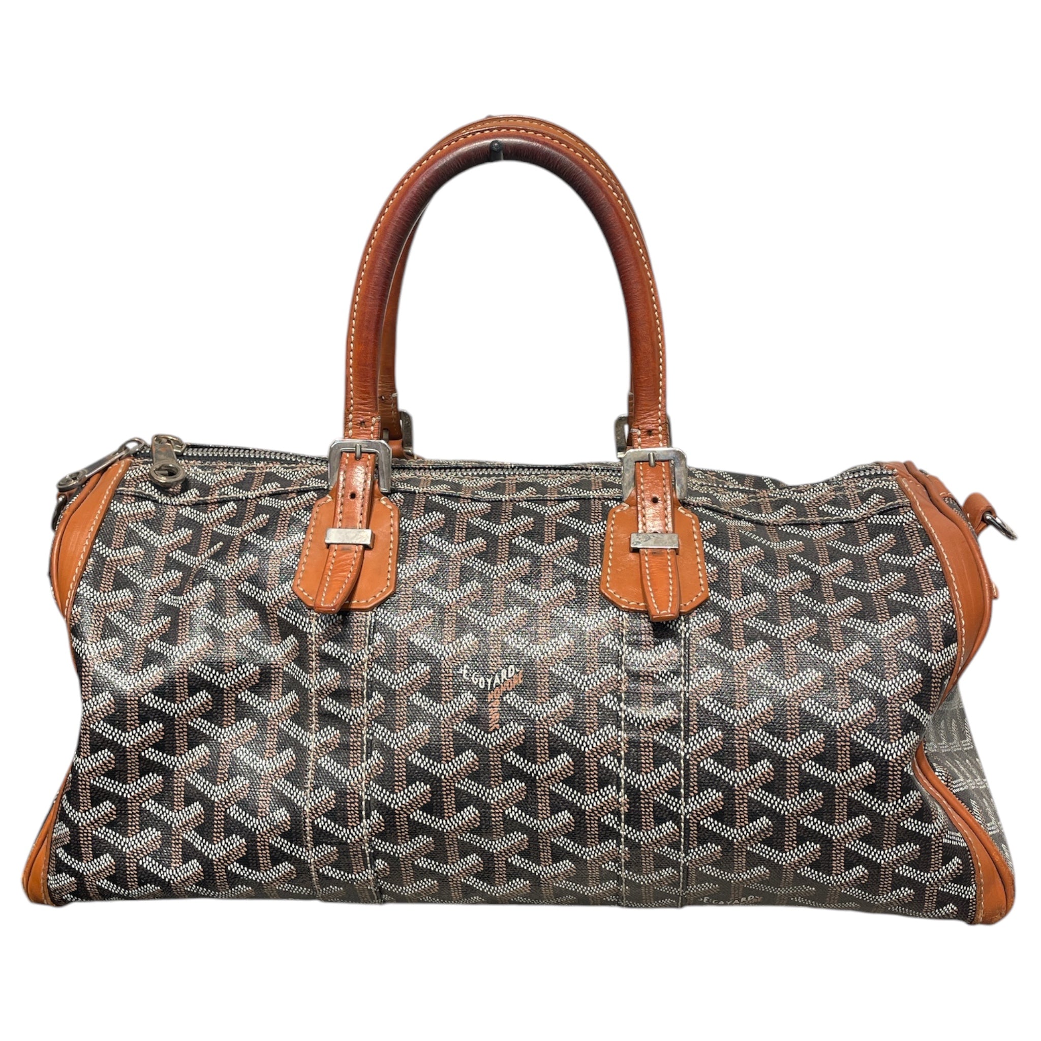 GOYARD/Boston Bag/Monogram/Leather/BRW/CROISIERE view 1