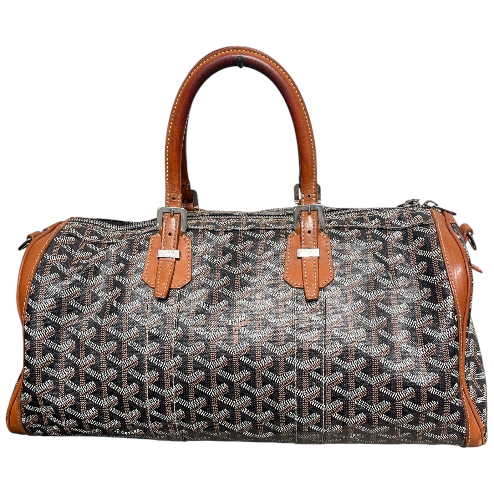 GOYARD/Boston Bag/Monogram/Leather/BRW/CROISIERE view 2