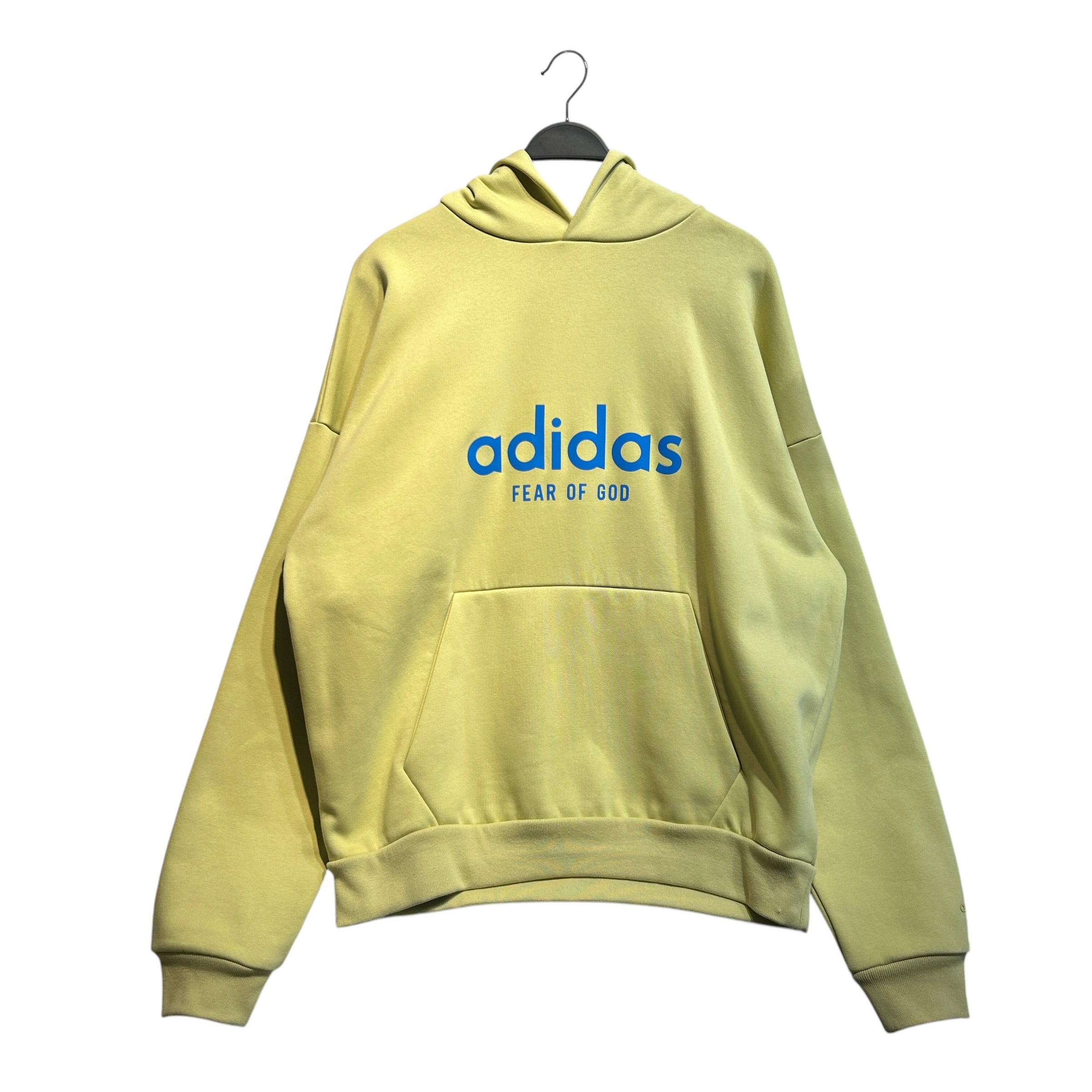 adidas/FEAR OF GOD/Hoodie/L/Cotton/GRN/Blue Logo Oversized Hoodie view 1