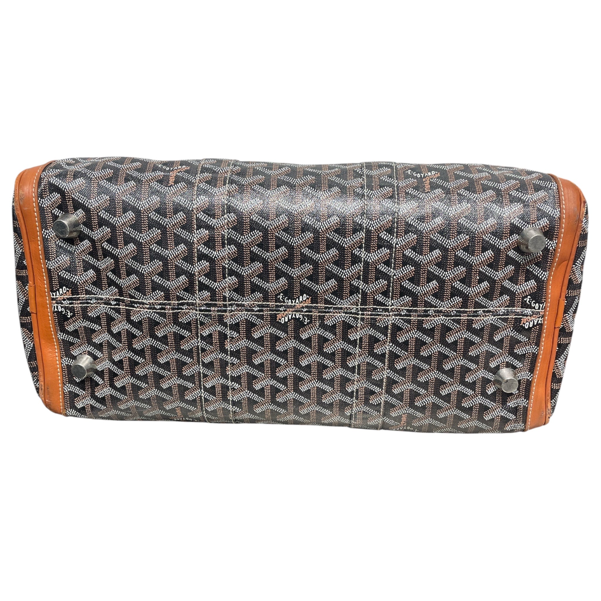 GOYARD/Boston Bag/Monogram/Leather/BRW/CROISIERE view 3