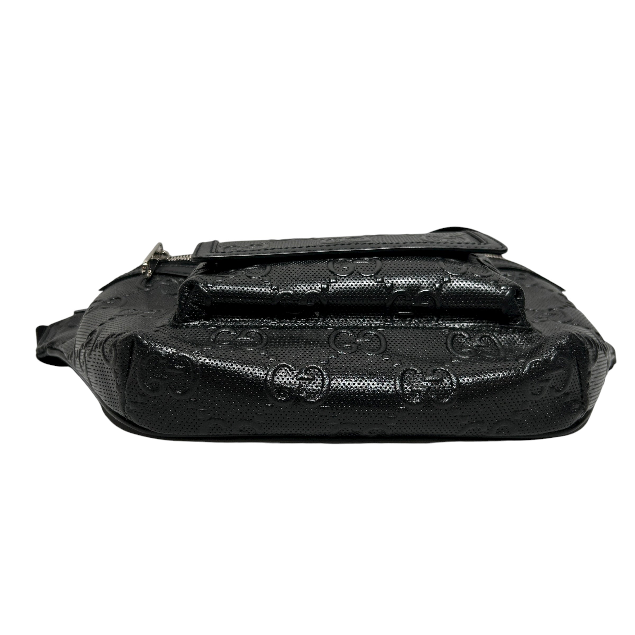 GUCCI/Fanny Pack/OS/Monogram/Leather/BLK/GG Embossed Perforated view 3