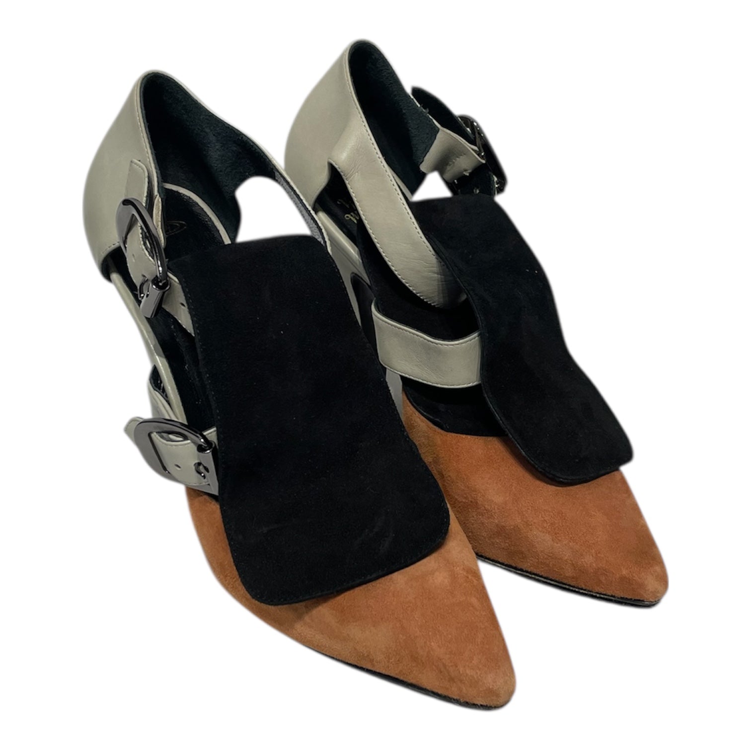 Vivienne Westwood/Heels/EU 38/Leather/MLT/green, tan, and black view 1