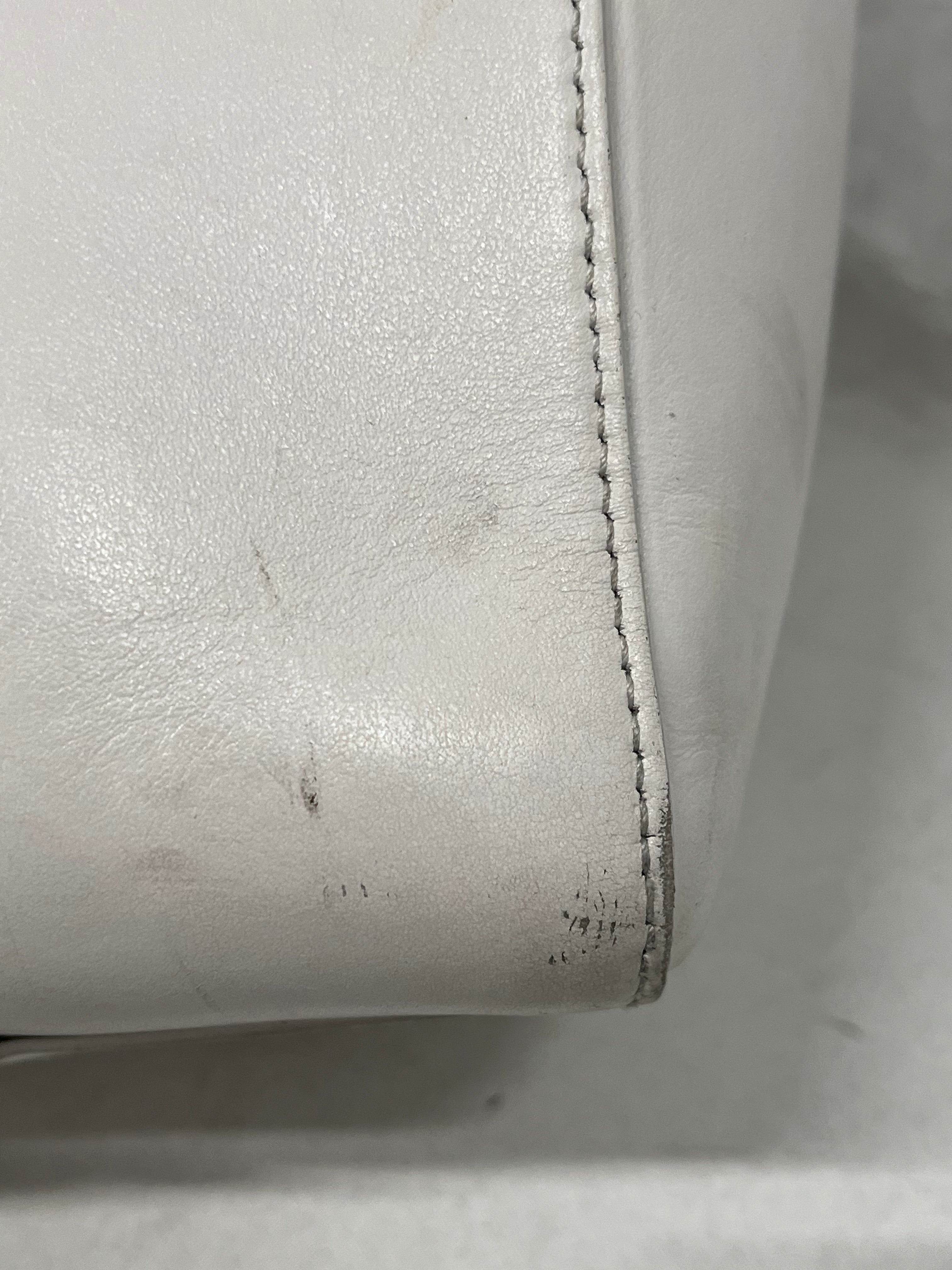 BALENCIAGA/Tote Bag/Leather/WHT/SCRIPT LOGO INTERIOR POCKET view 5