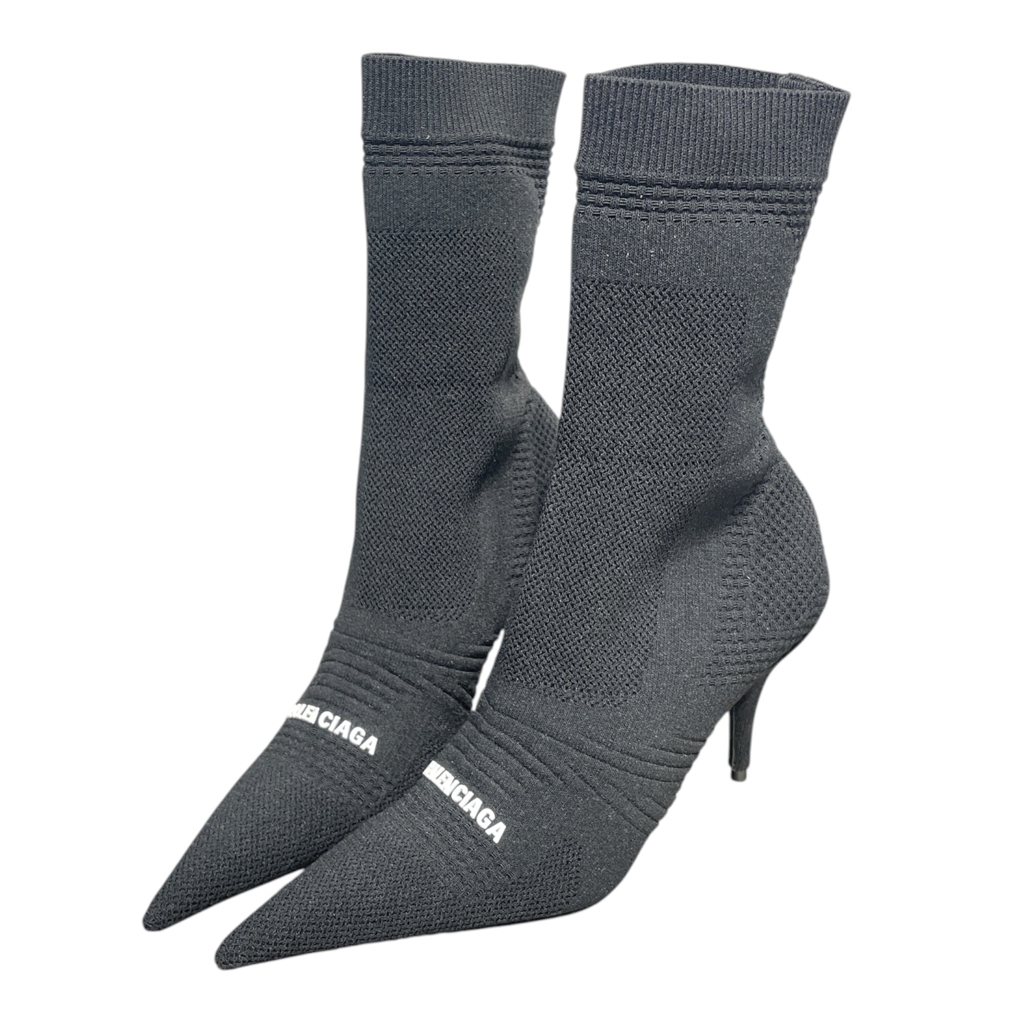 BALENCIAGA/Heels/EU 35/Cotton/BLK/sock heels view 1