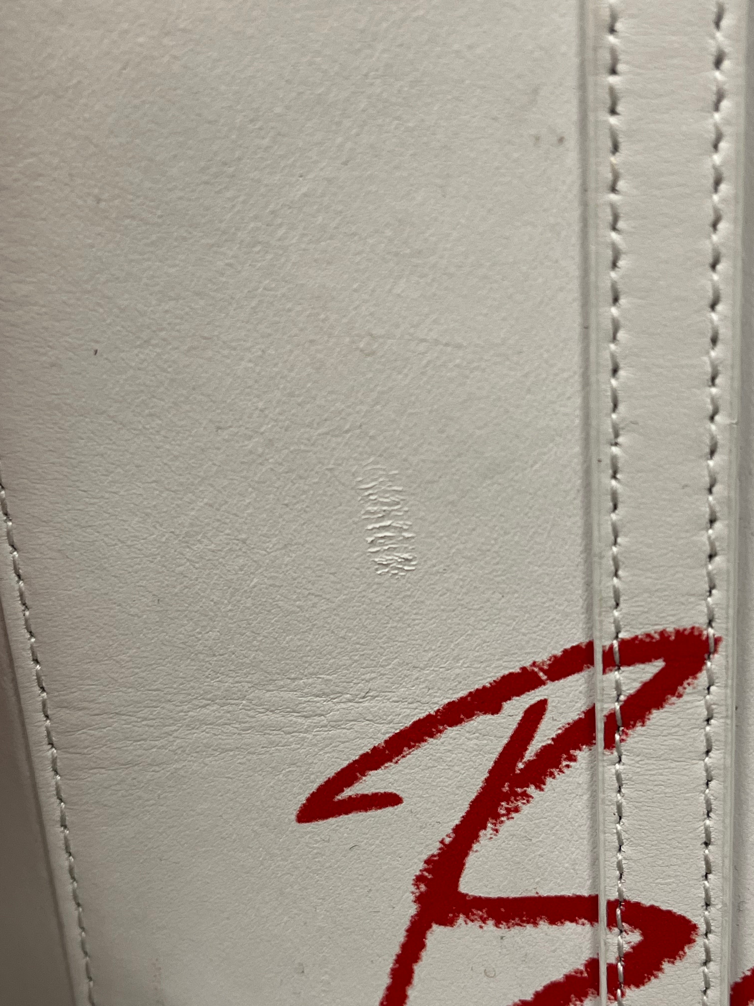 BALENCIAGA/Tote Bag/Leather/WHT/SCRIPT LOGO INTERIOR POCKET view 6