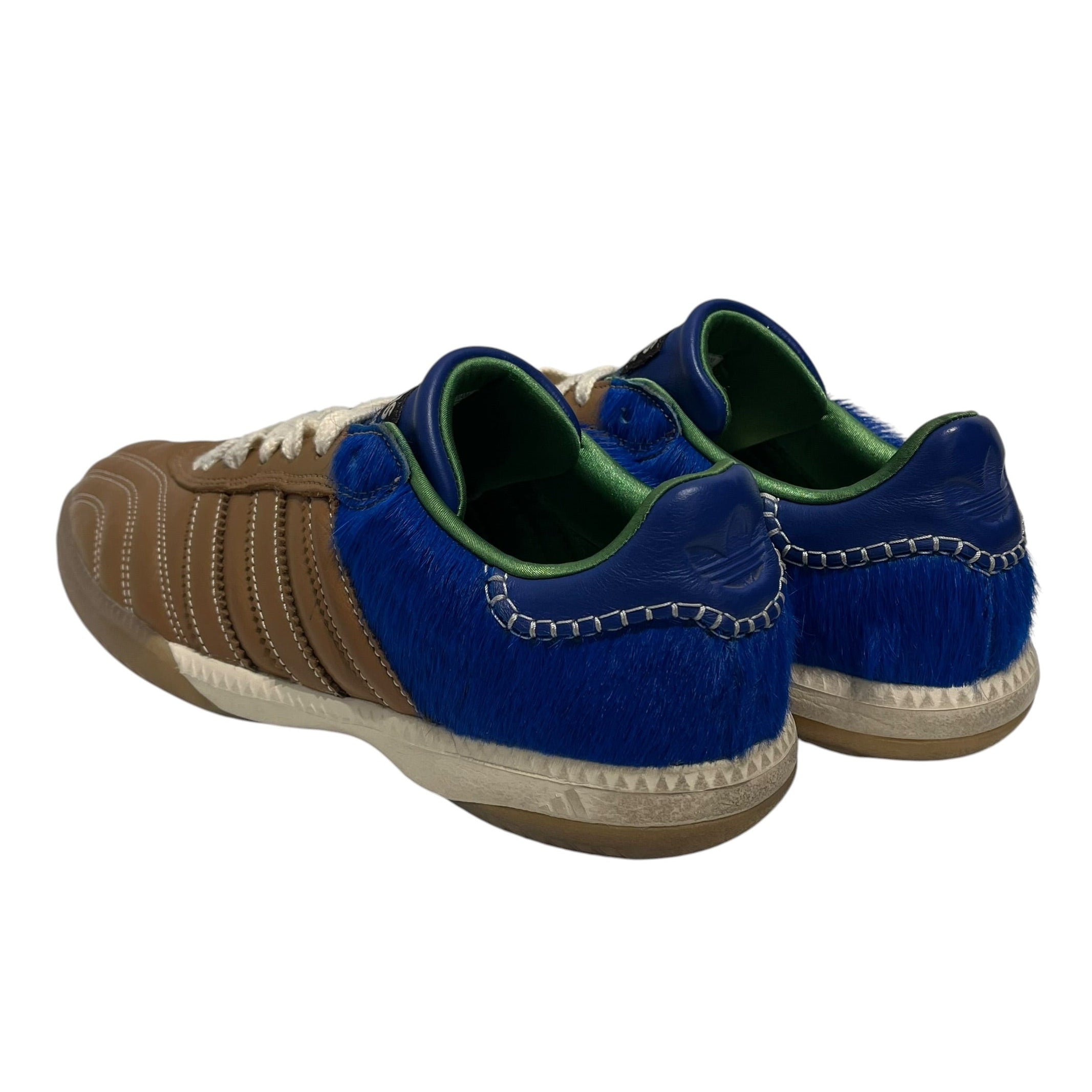 WALES BONNER/adidas/Low-Sneakers/US 9/Leather/BRW/BLUE FUR ON HEEL view 2