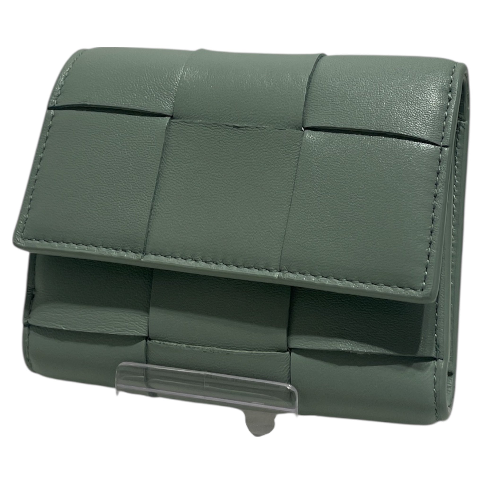 BOTTEGA VENETA/Wallet/Leather/GRN/Green small envelope card case view 1