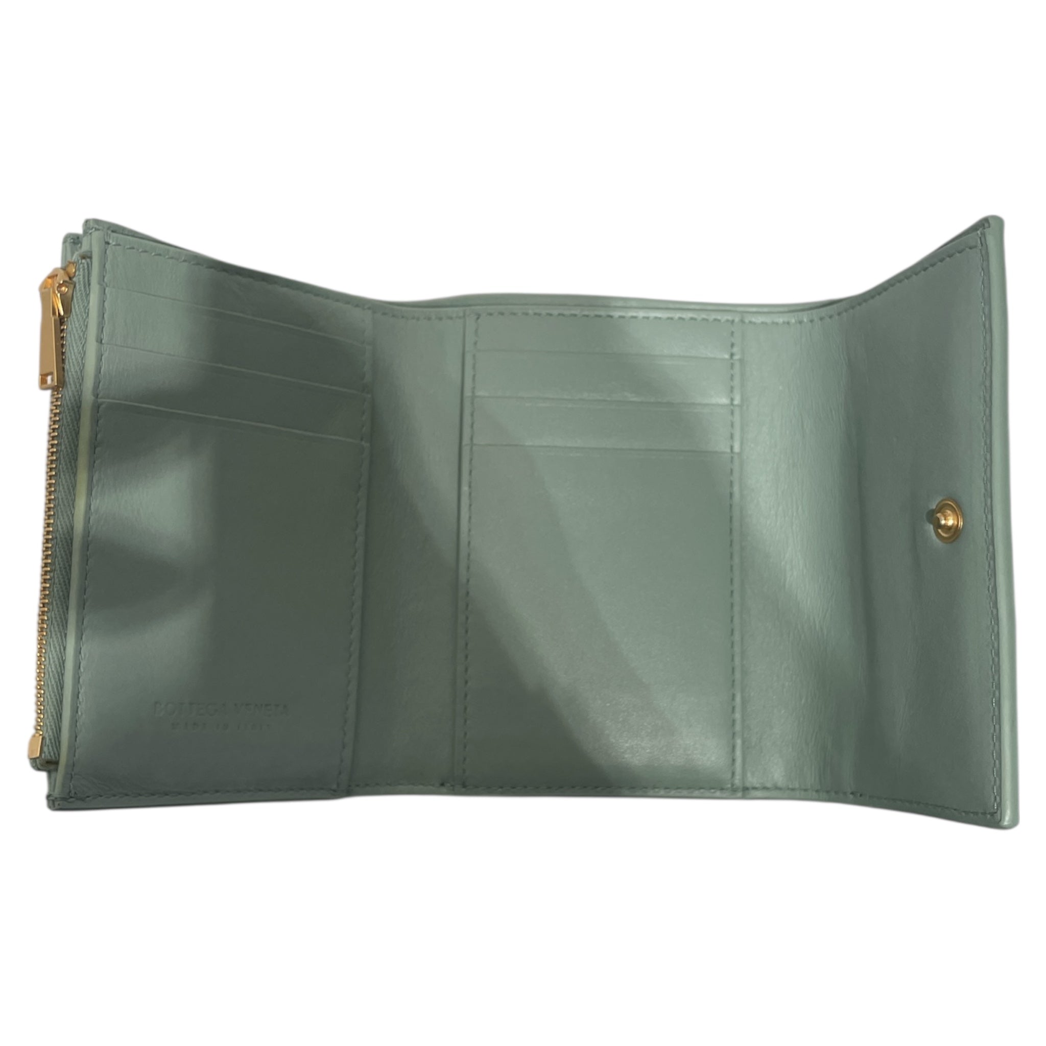 BOTTEGA VENETA/Wallet/Leather/GRN/Green small envelope card case view 2