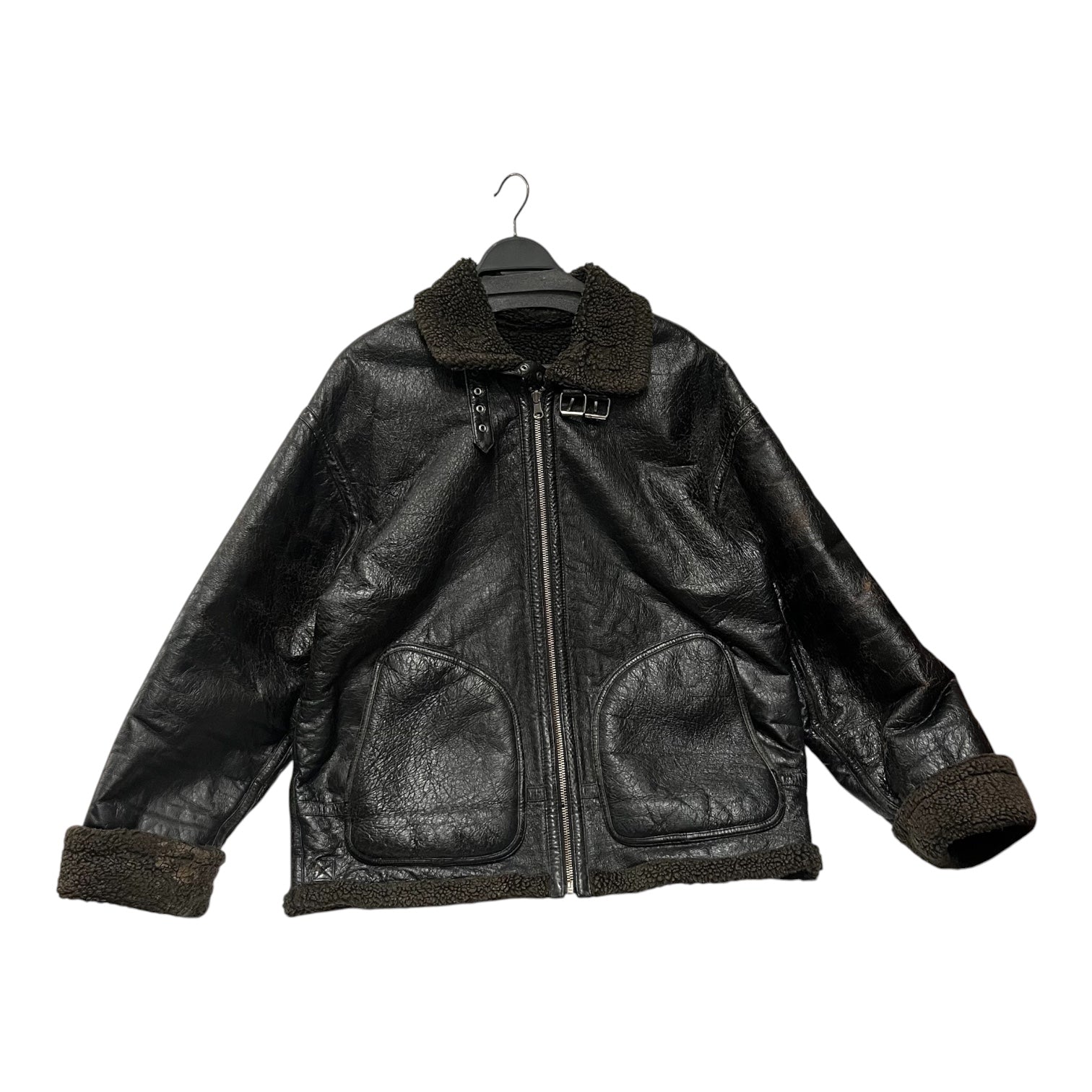 Wilsons Leather/Leather Jkt/M/Leather/BLK/fleece reversible leather view 1