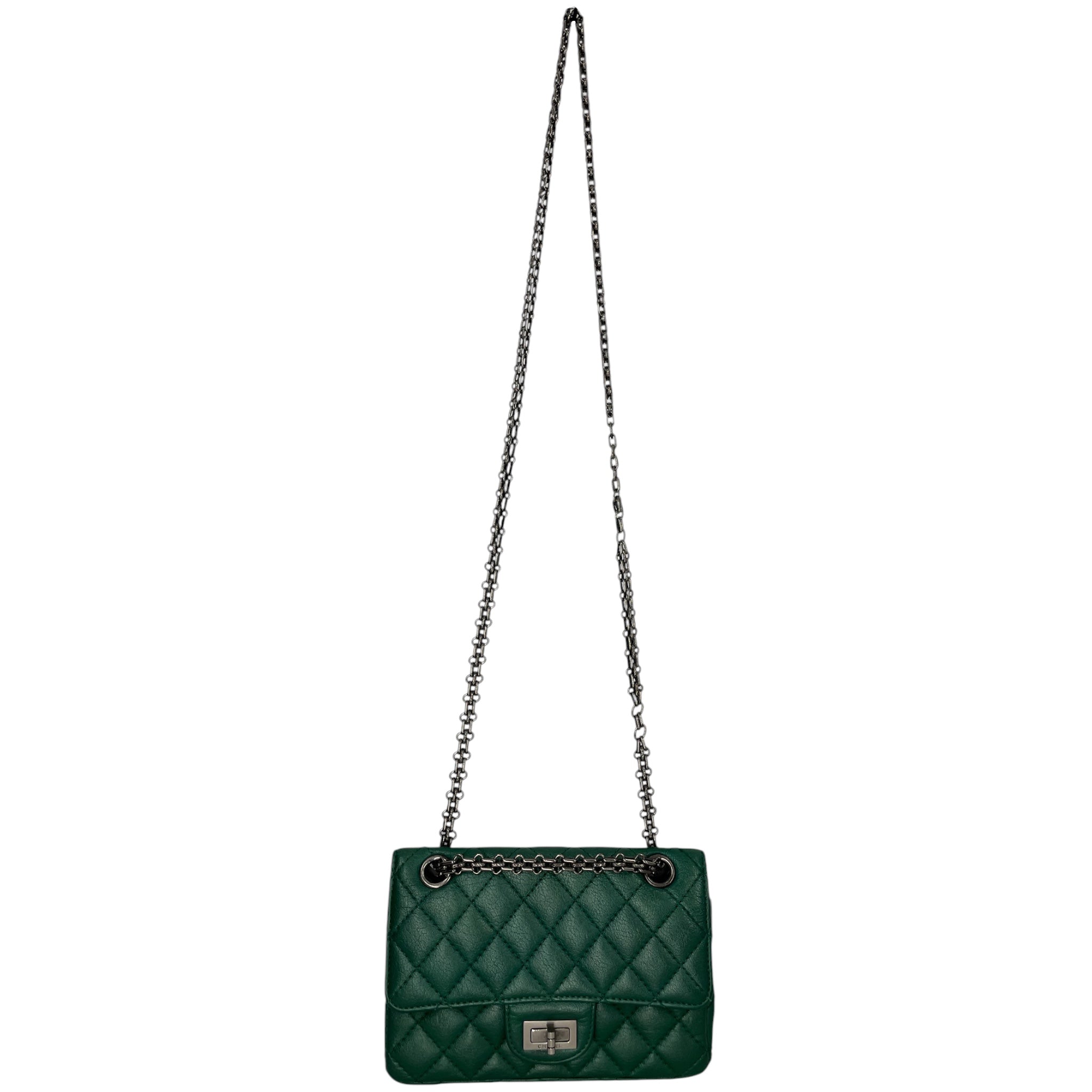 CHANEL/Cross Body Bag/Leather/GRN/28824198 MINI 2.55 BAG view 1