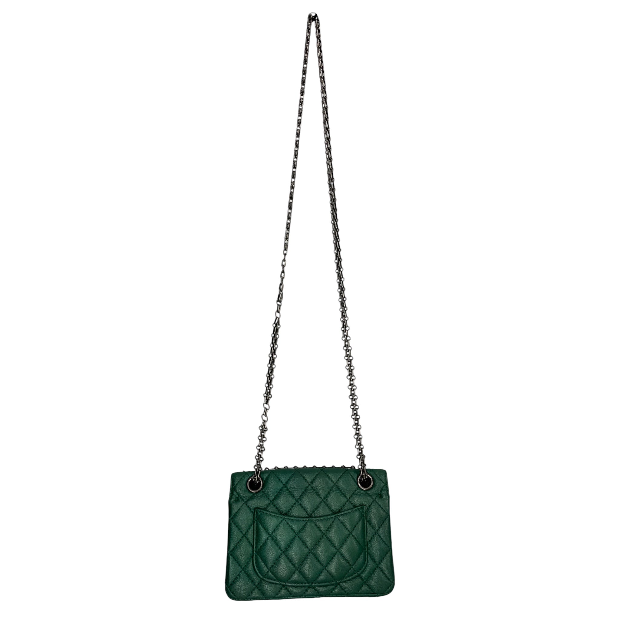 CHANEL/Cross Body Bag/Leather/GRN/28824198 MINI 2.55 BAG view 2