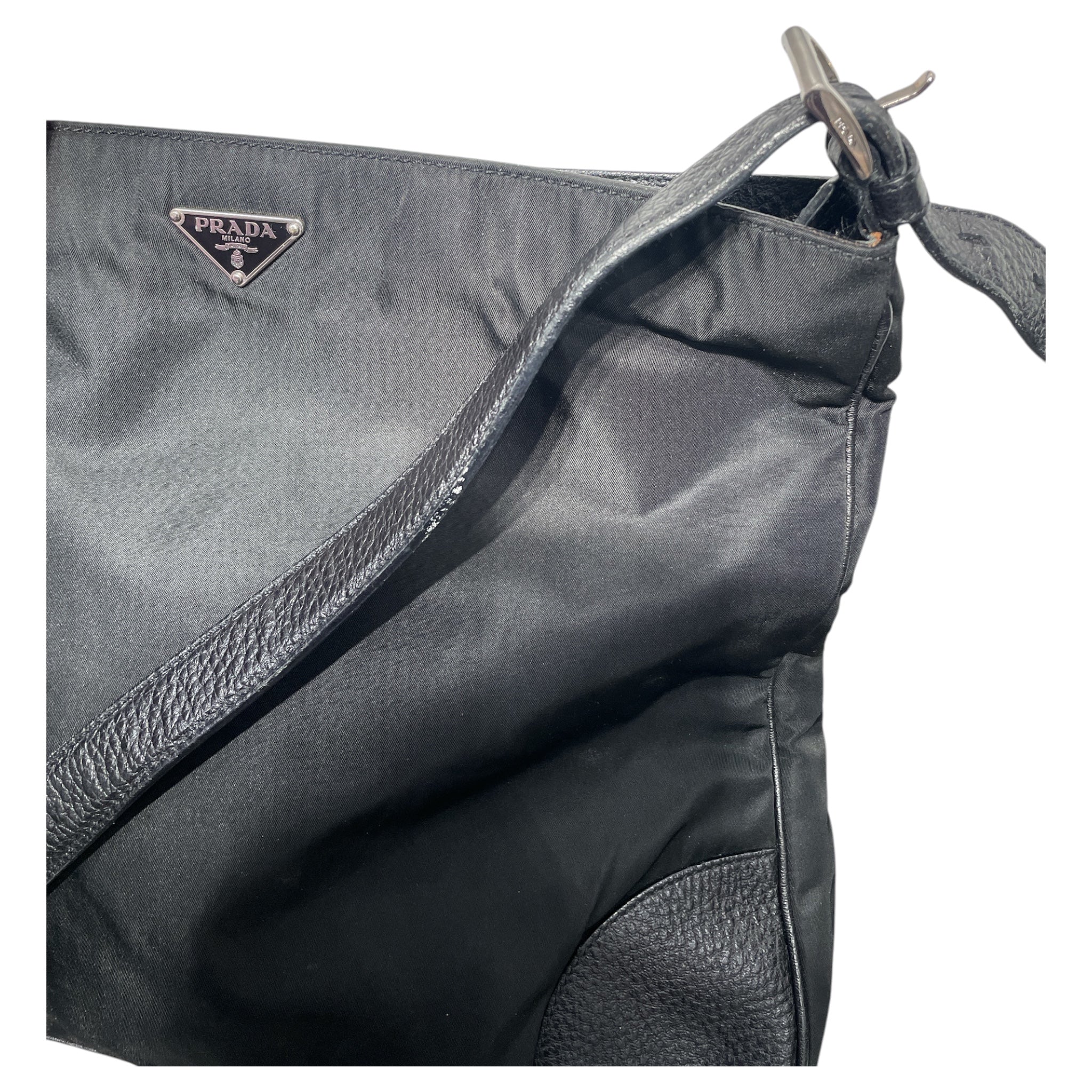 PRADA/Cross Body Bag/Nylon/BLK/TESSUTO view 7