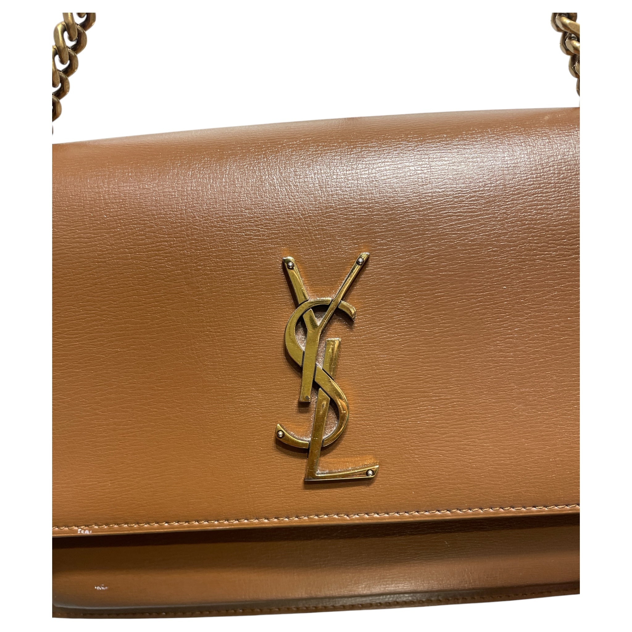 SAINT LAURENT/Cross Body Bag/Leather/BRW/Sunset Chain Crossbody Bag view 5